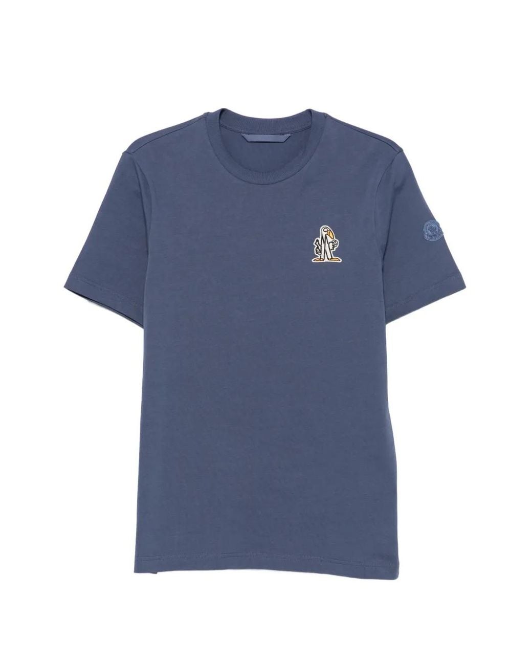 Moncler Katoenen T-Shirt Met Logo in het Blue voor heren