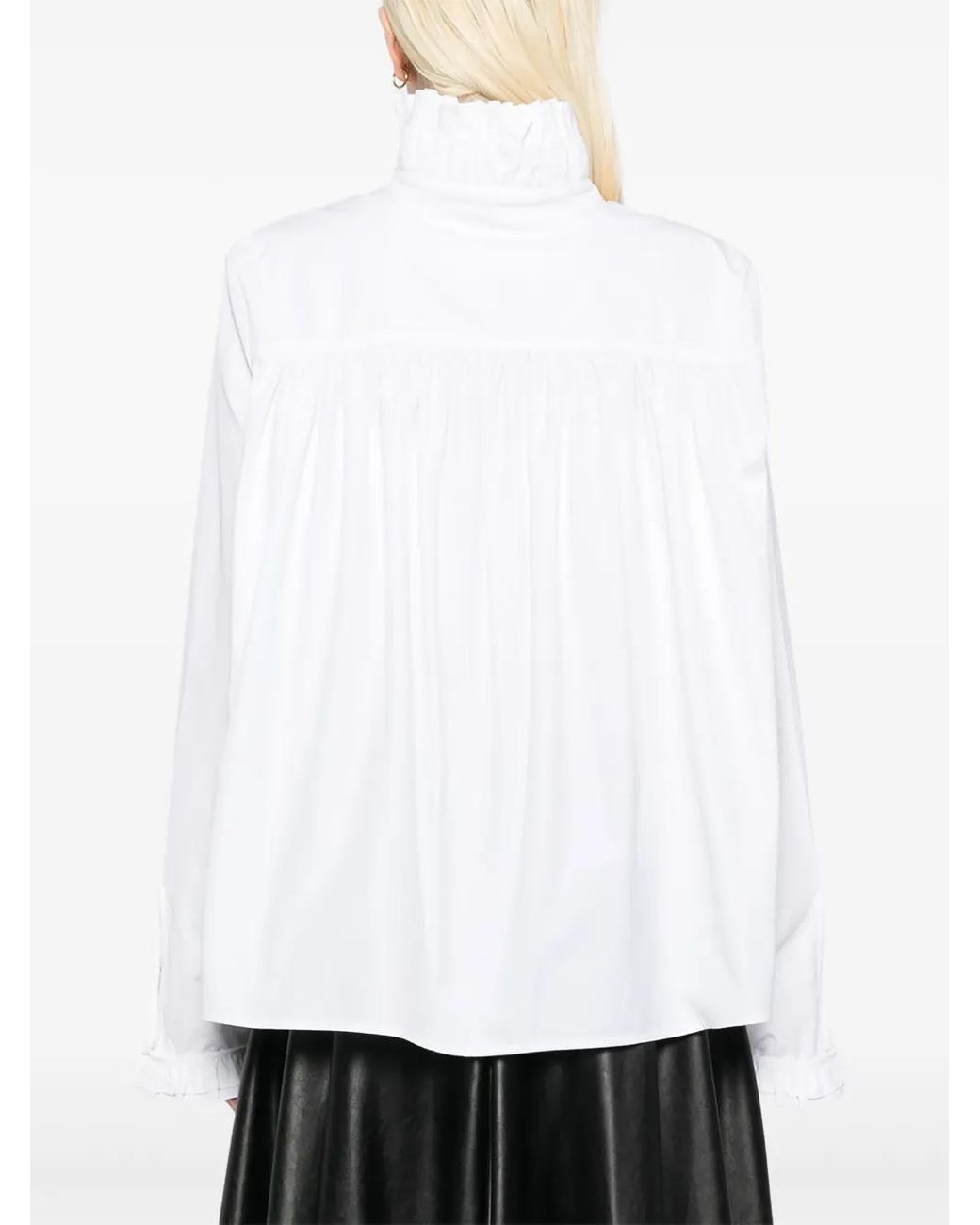 Jil Sander White Ruffled Shirt