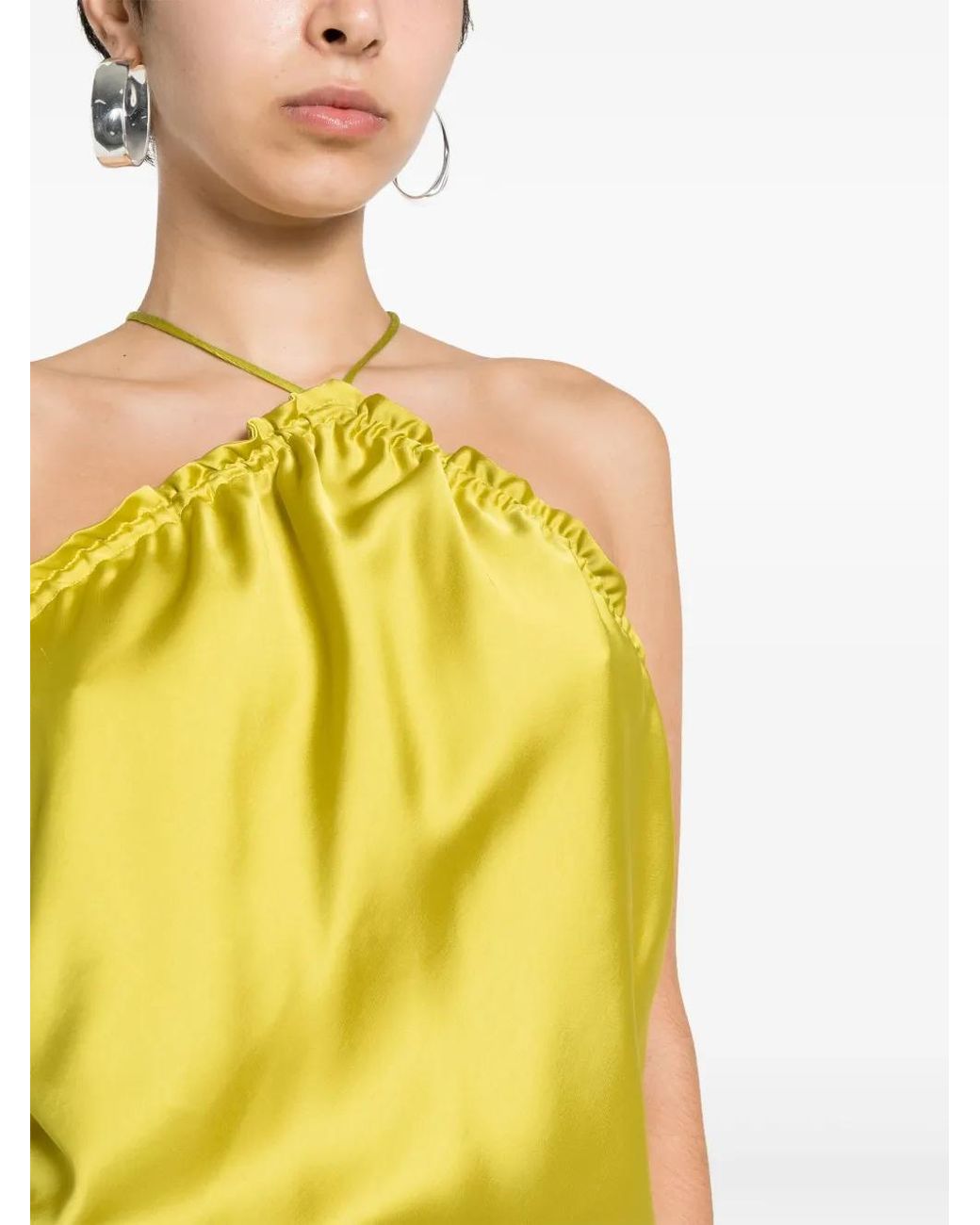 The Attico Yellow Midi Dress