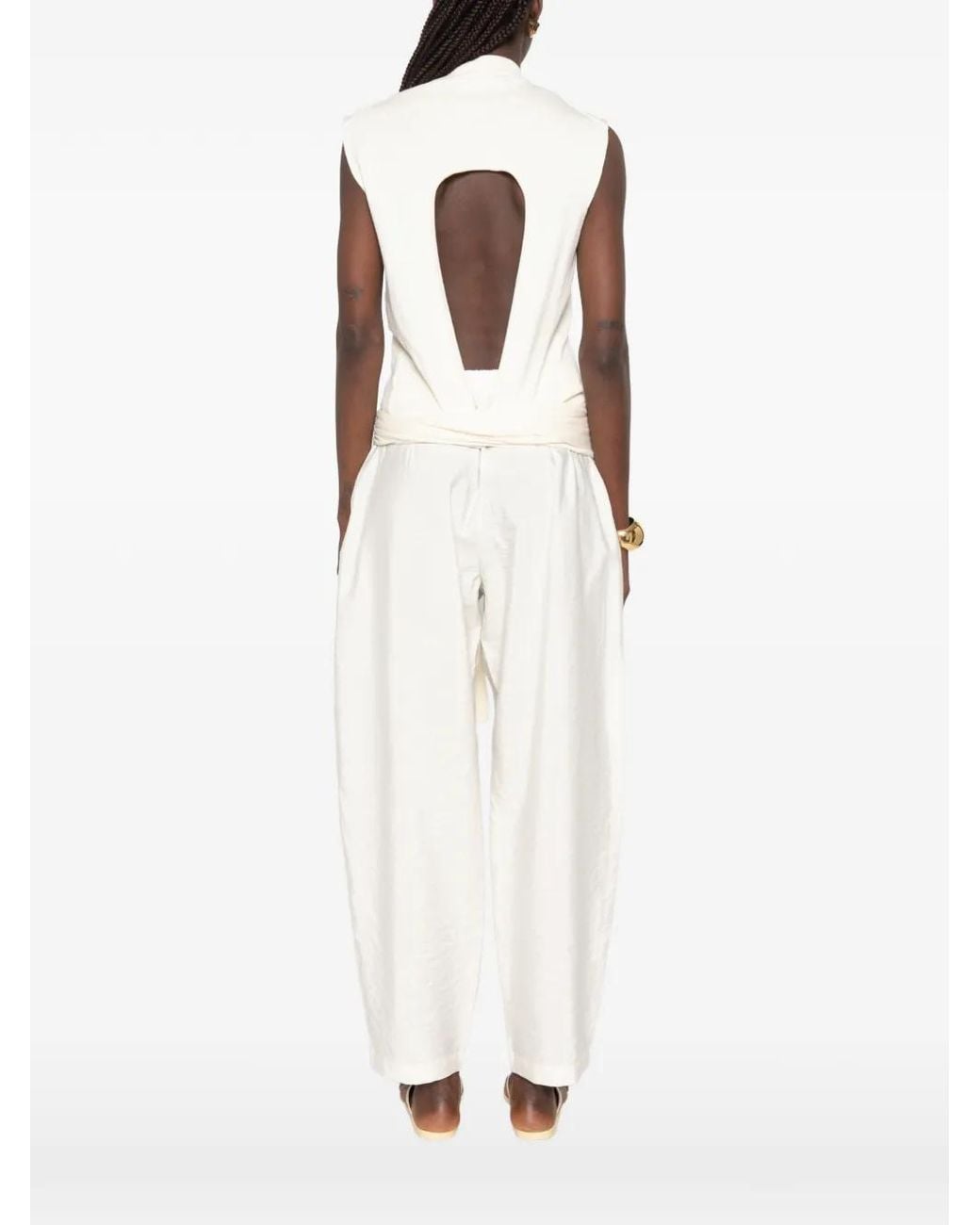 Rohe White Wrap-Around Cut-Out Top