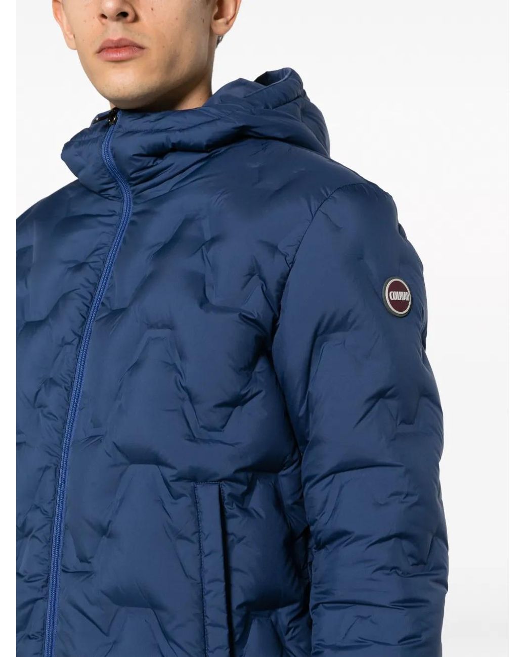 Colmar Blue Reversible Hooded Padded Jacket for men
