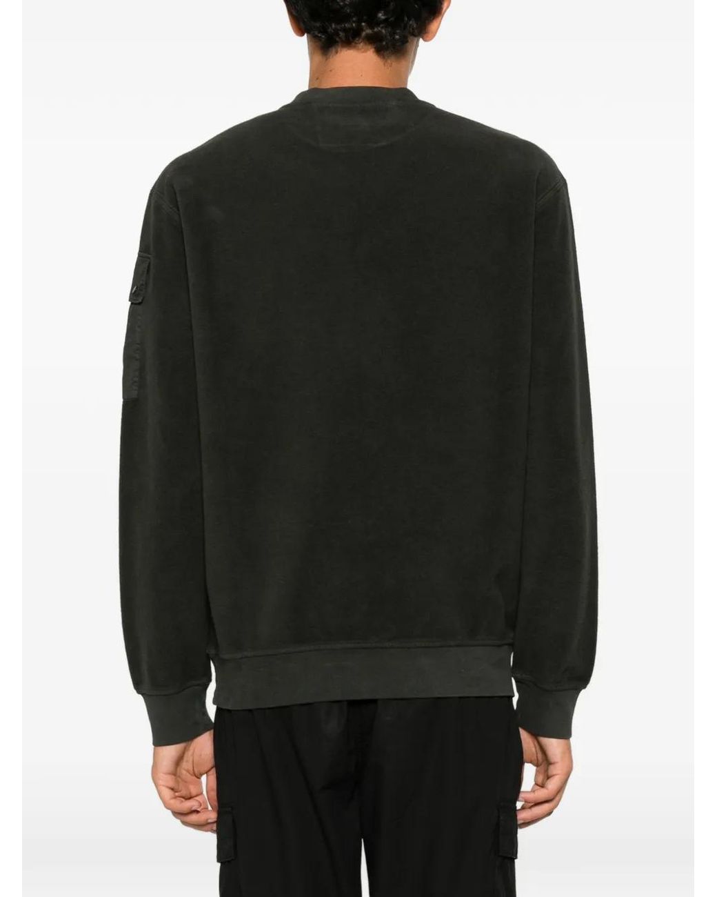 C P Company Black Lens-Detail Pocket Sweatshirt for men