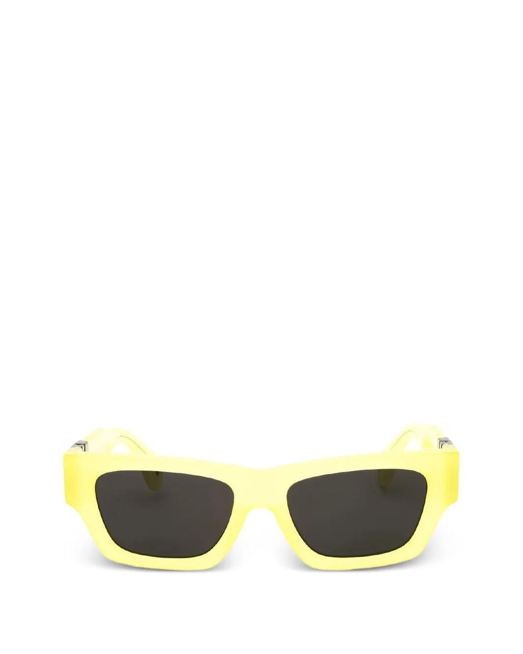 Palm Angels Green Magnolia Logo-Plaque Square-Frame Sunglasses