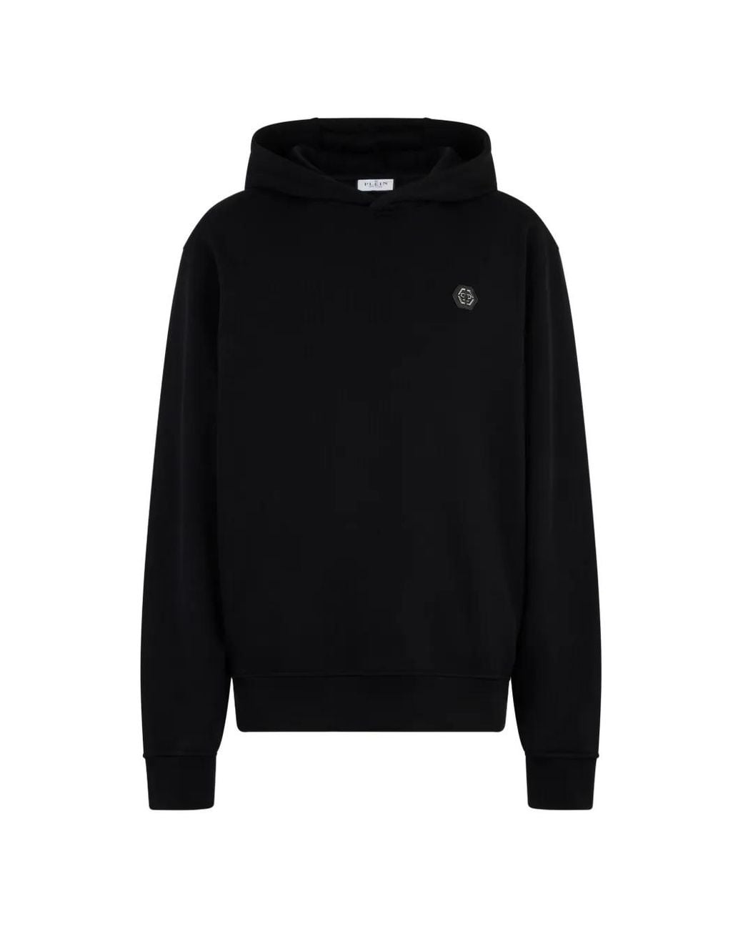 Philipp Plein Black Long-Sleeve Hoodie for men