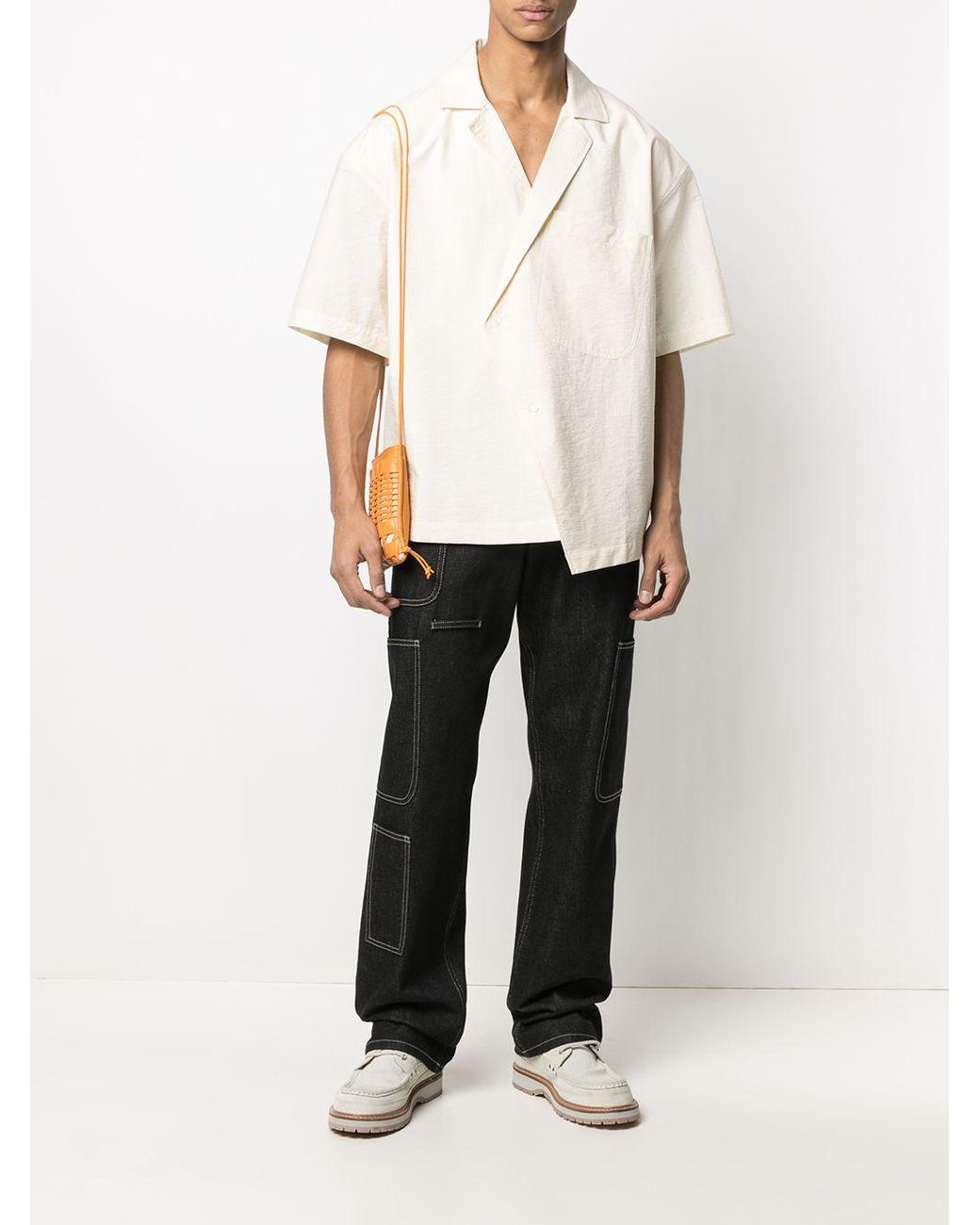 Jacquemus La Chemise Novi Asymmetric Shirt in White for Men | Lyst Canada