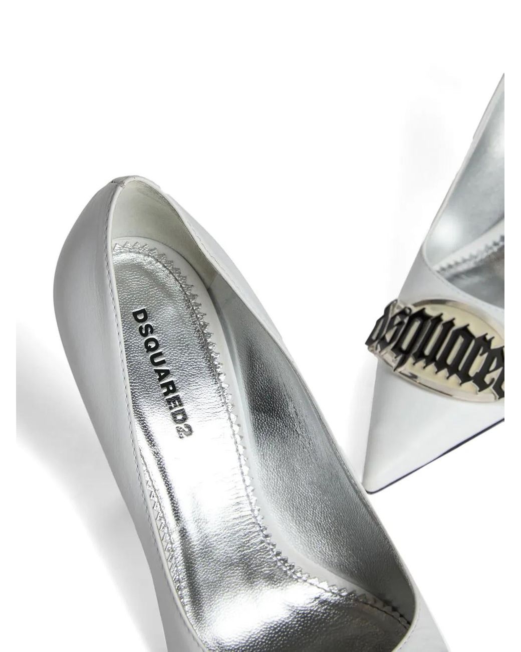 DSquared² White Leather Pumps
