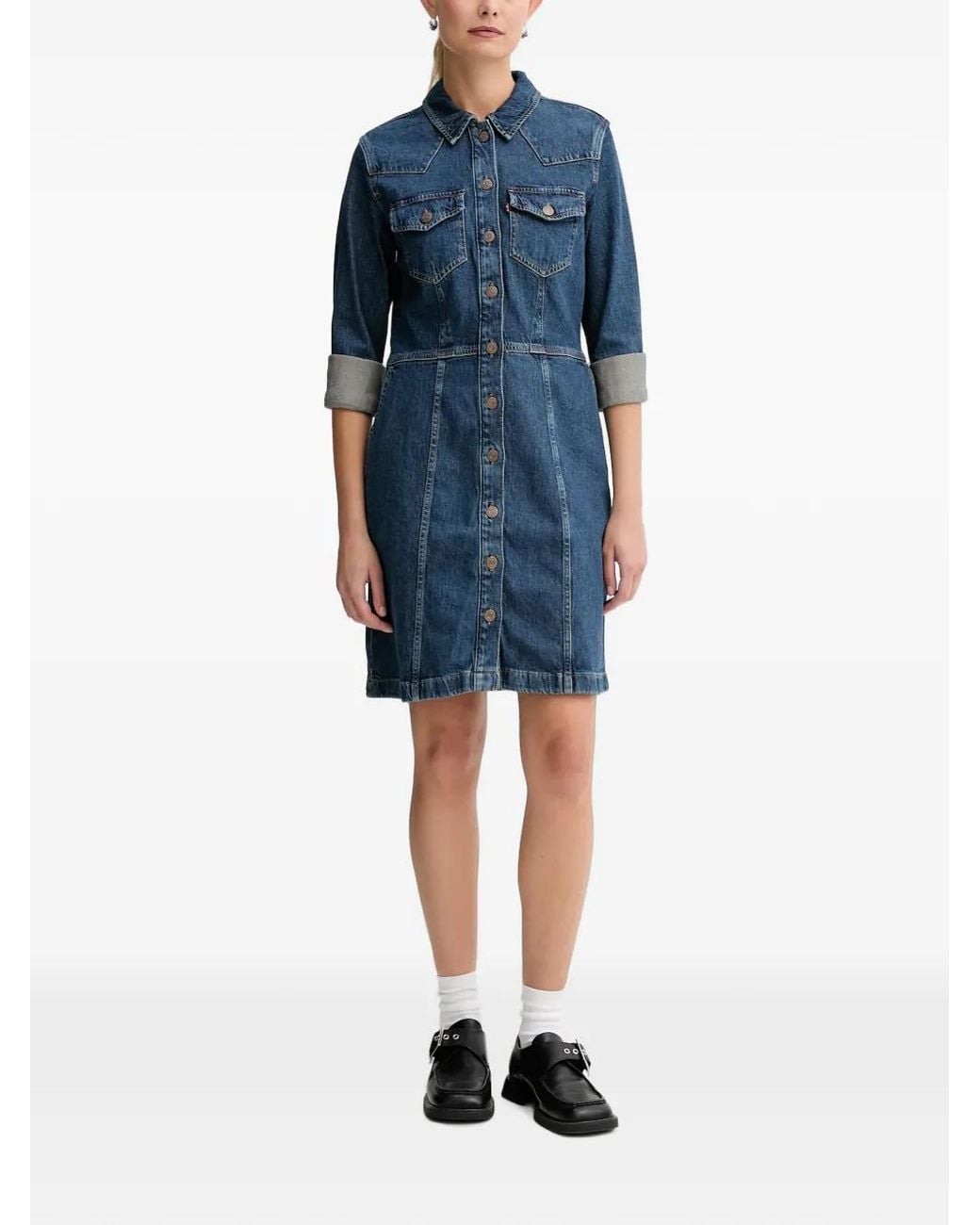 Levi's Blue Flynn Denim Mini Dress