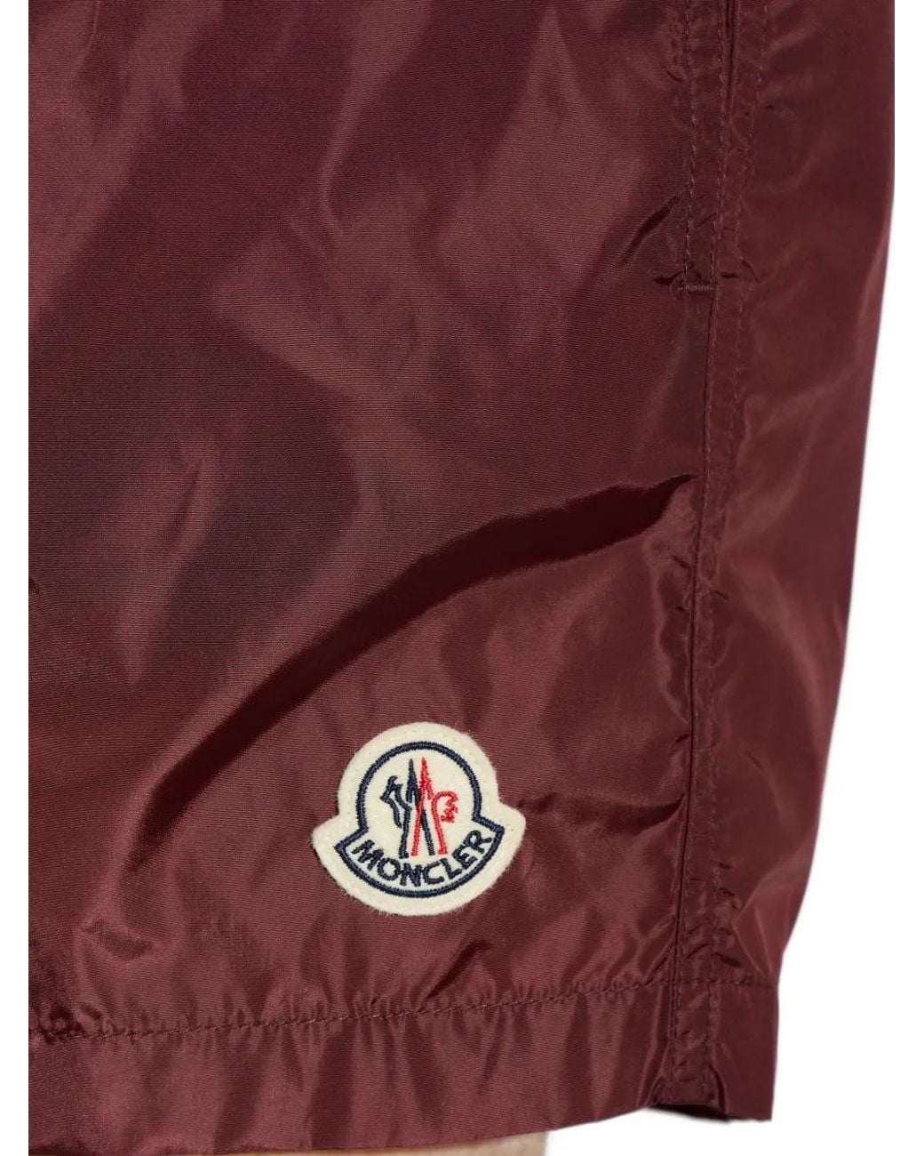 Moncler Red Logo Swim Shorts for men