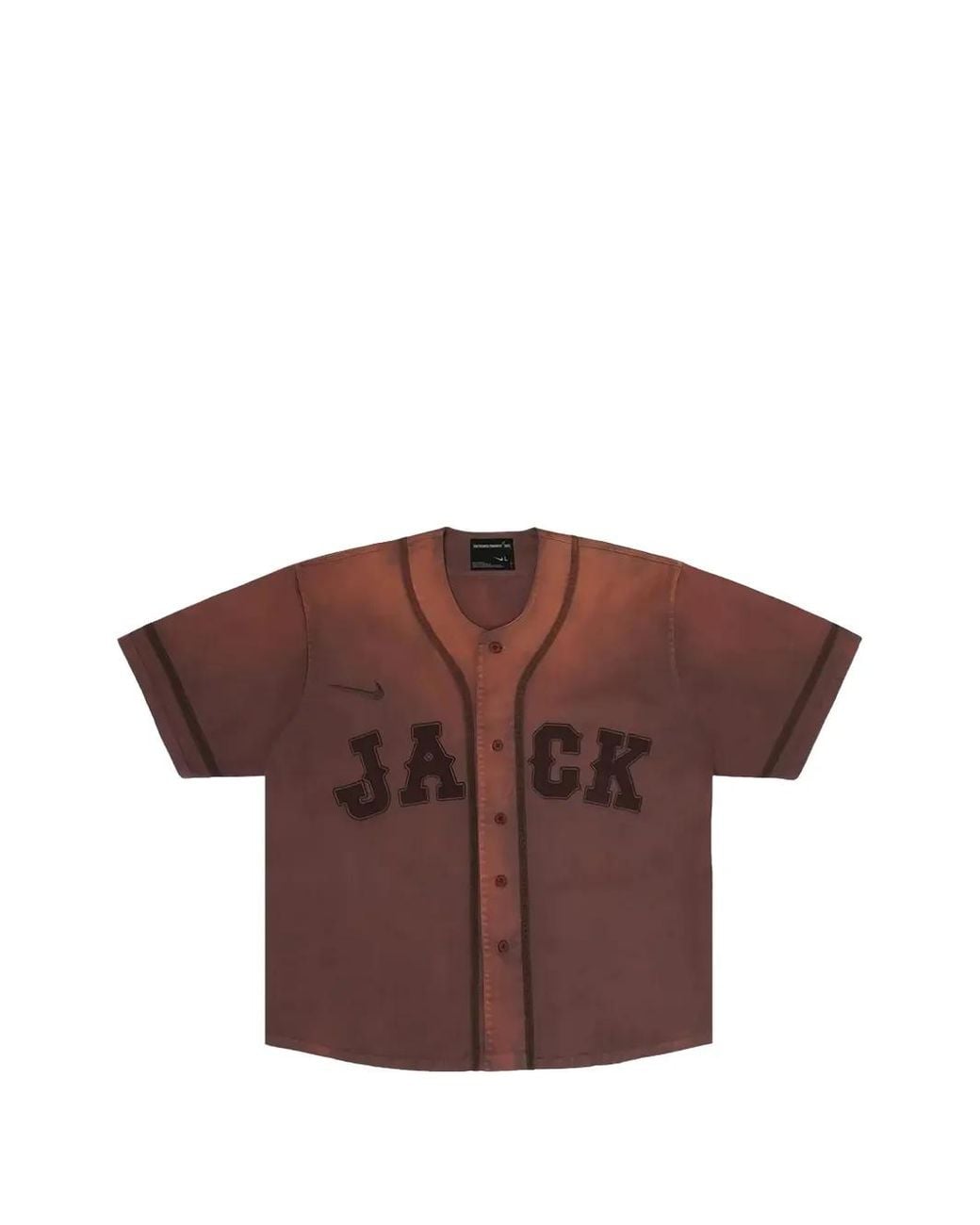 Travis Scott Brown X Fragment X Nike Tokyo Jack Retro Baseball Jersey for men