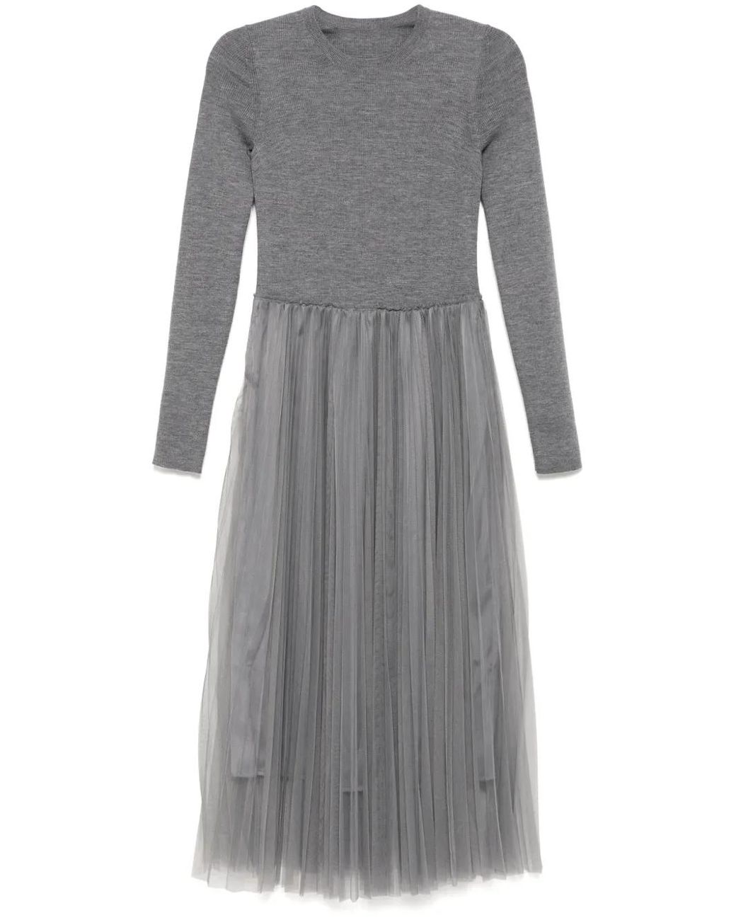 JNBY Gray Long Sleeves Dress