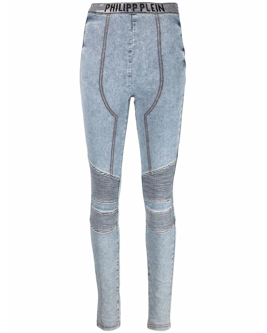 Philipp Plein Blue Leggings