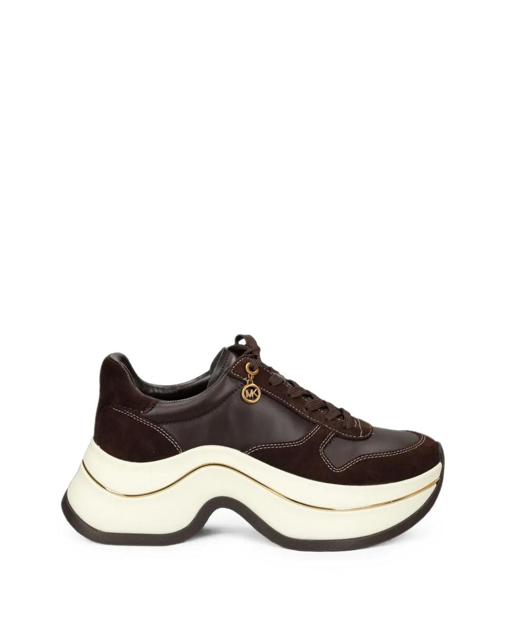 MICHAEL Michael Kors Brown Platform Paneled Sneakers