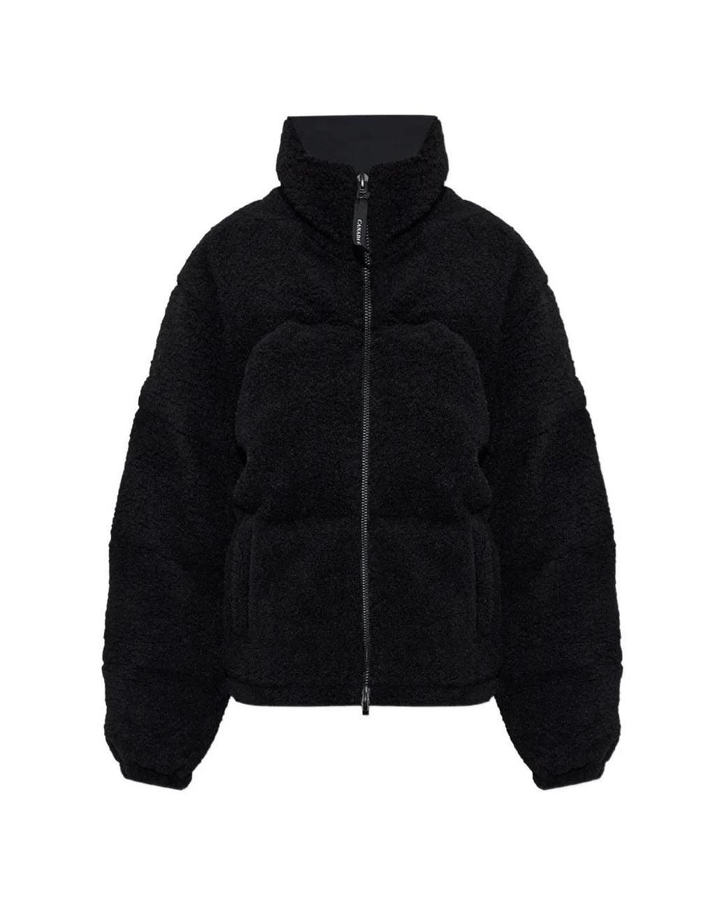 Canada Goose Black Fallon Fleece-Textured Puffer Jacket