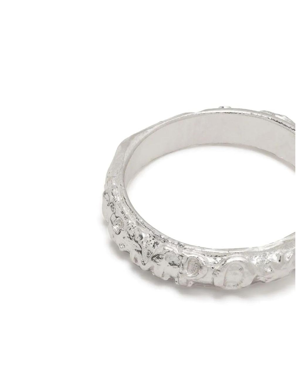 Alighieri White Amore Embossed Sterling- Ring