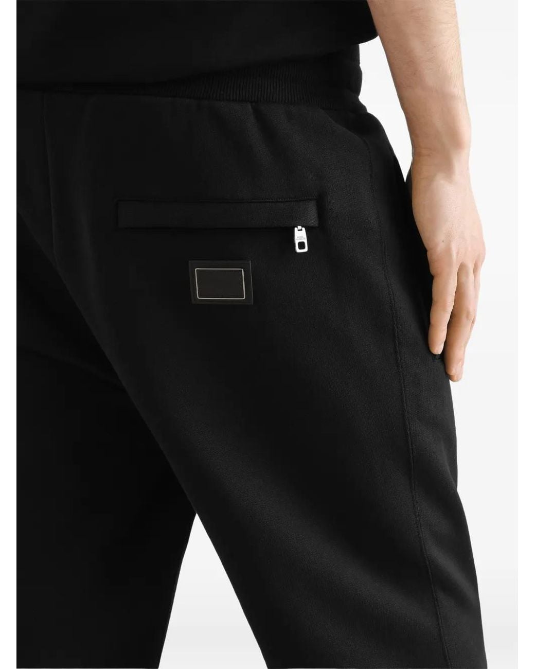 Dolce & Gabbana Black Jersey Jogging Trousers for men