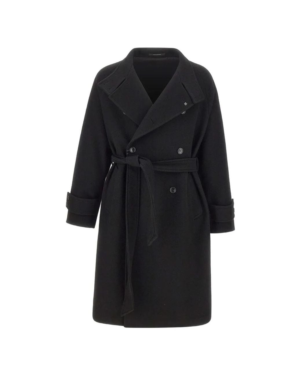 Tagliatore Black Heron Double-Breasted Coat for men