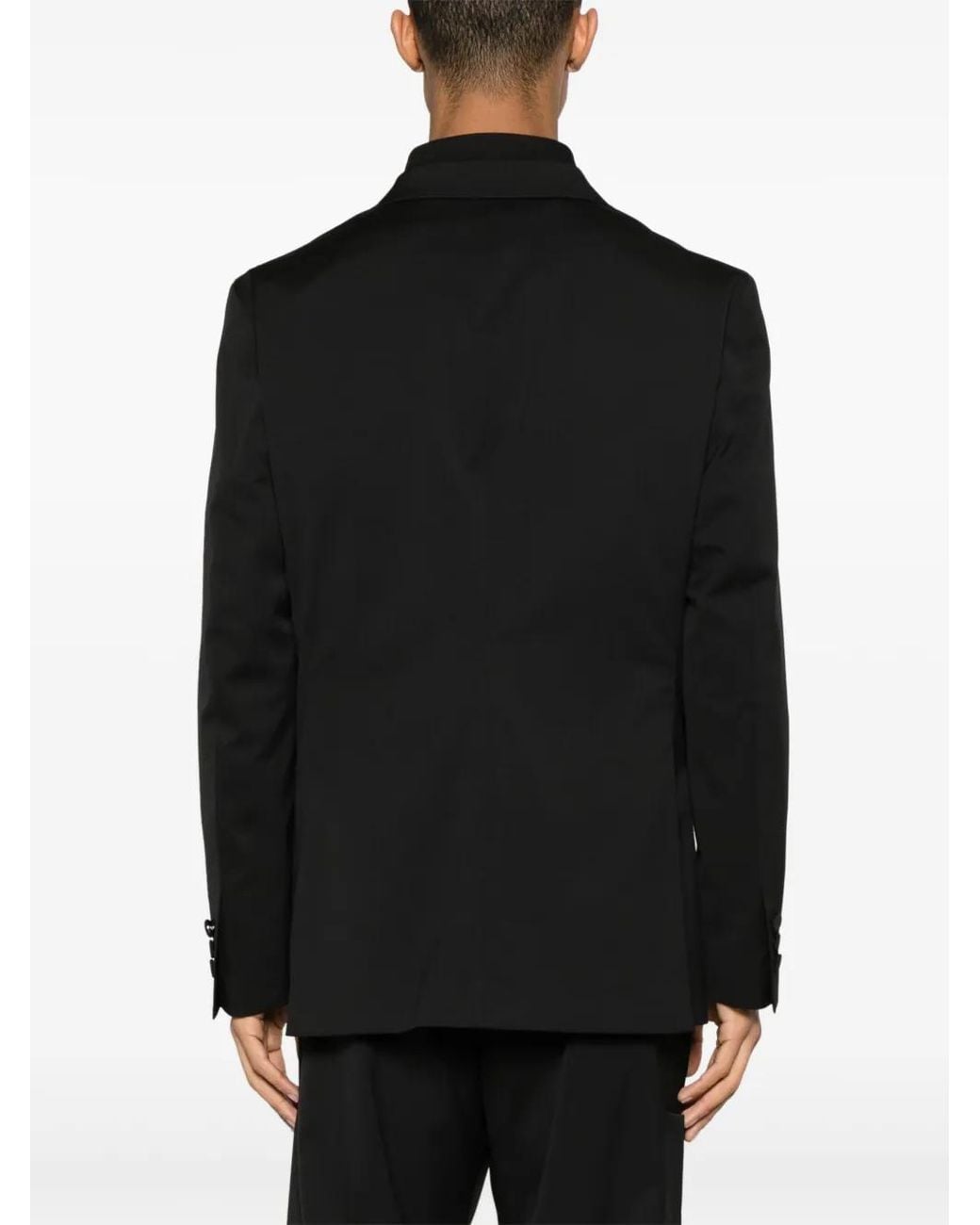 Palm Angels Black Single-Breasted Twill Blazer for men