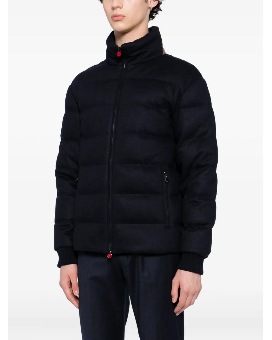 Kiton Blue Padded Jacket for men