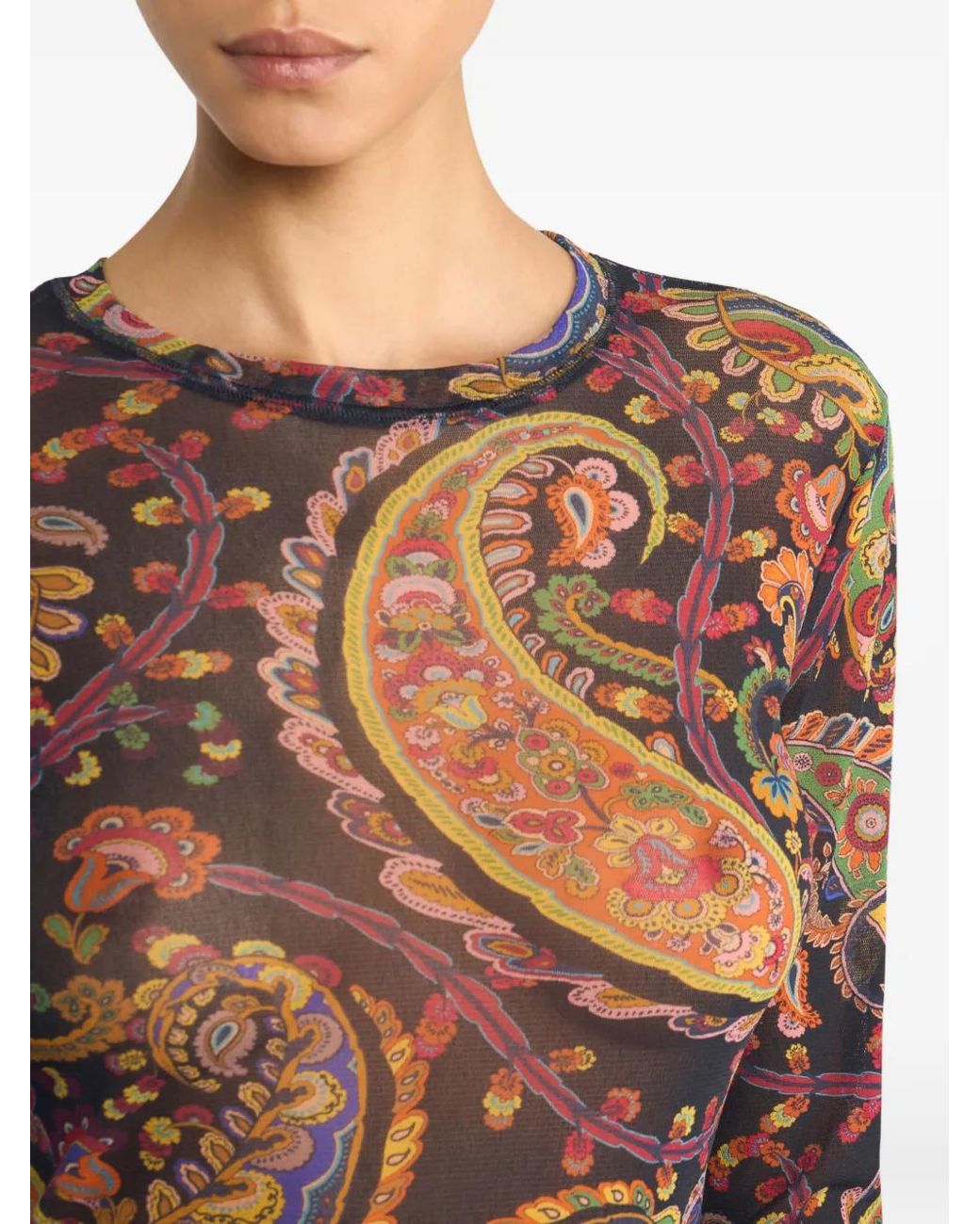 Etro Brown Paisley-pattern Top