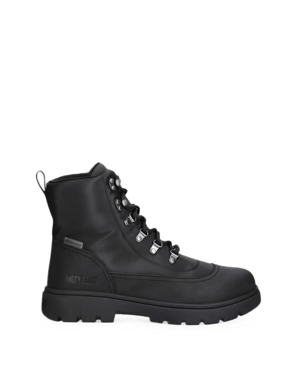 Moon Boot Black Combat Boots Nylon for men