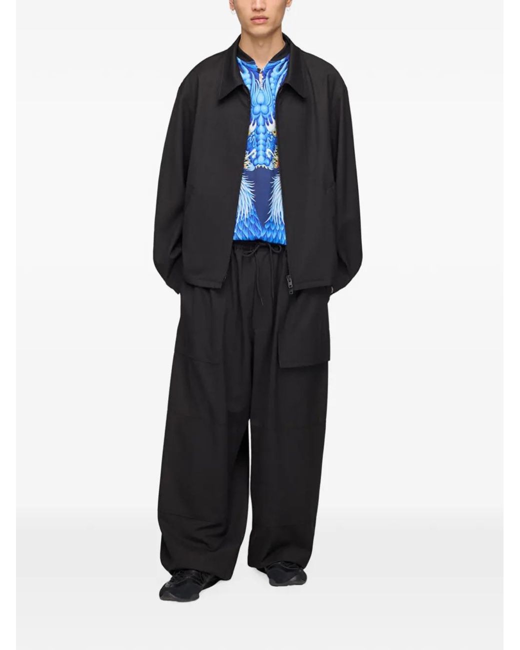 Y-3 Blue Tailored Zip-Up Jacket for men