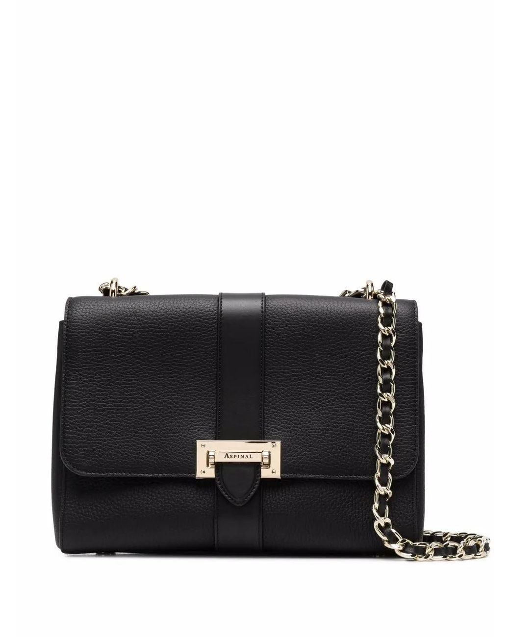 Aspinal Black Lottie Crossbody Bag
