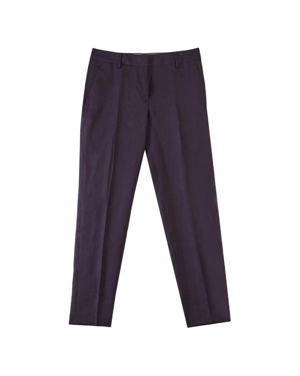 Paul Smith Blue Linen Pleated Tailored Trousers