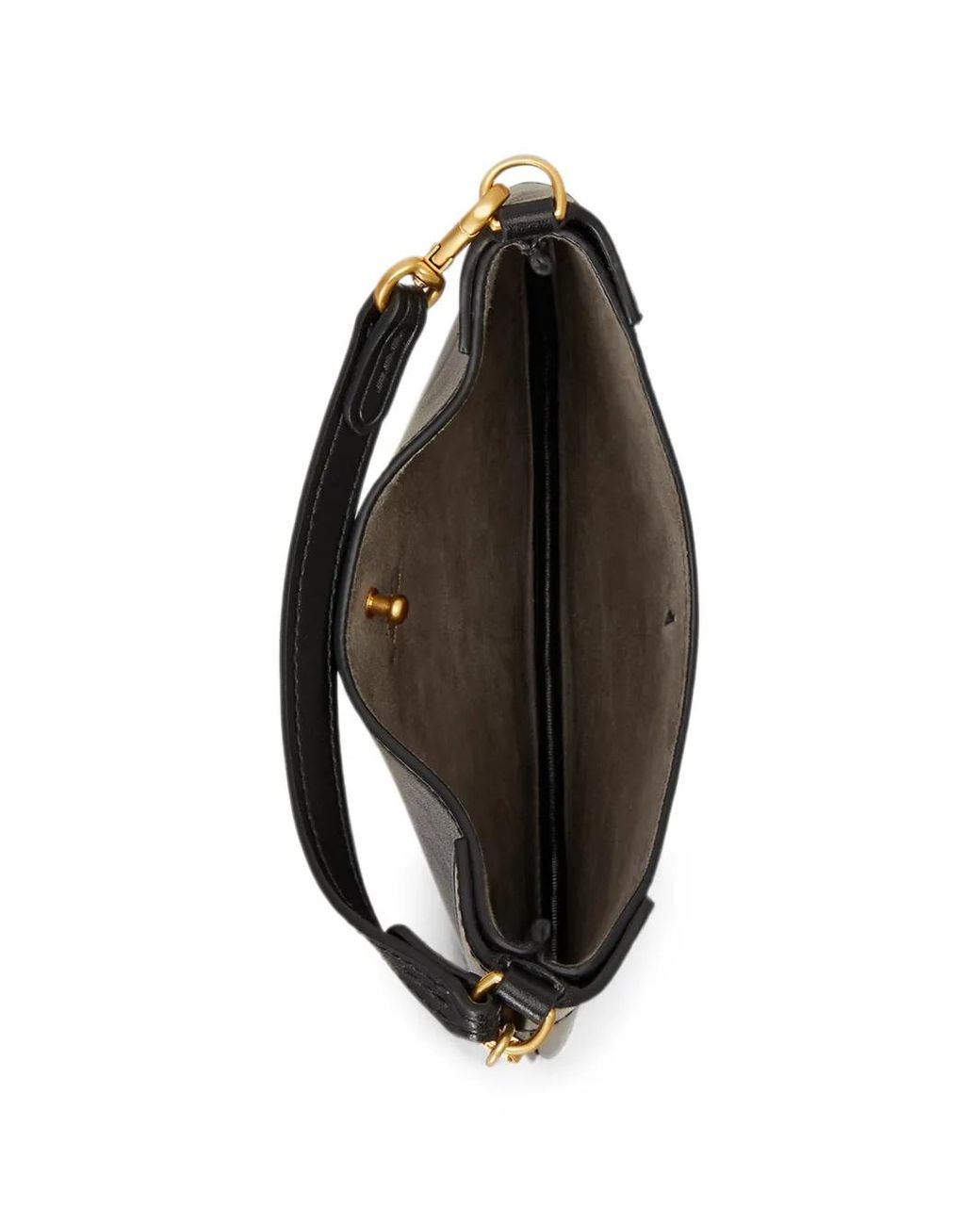 Polo Ralph Lauren Black Polo Id Leather Mini Bag