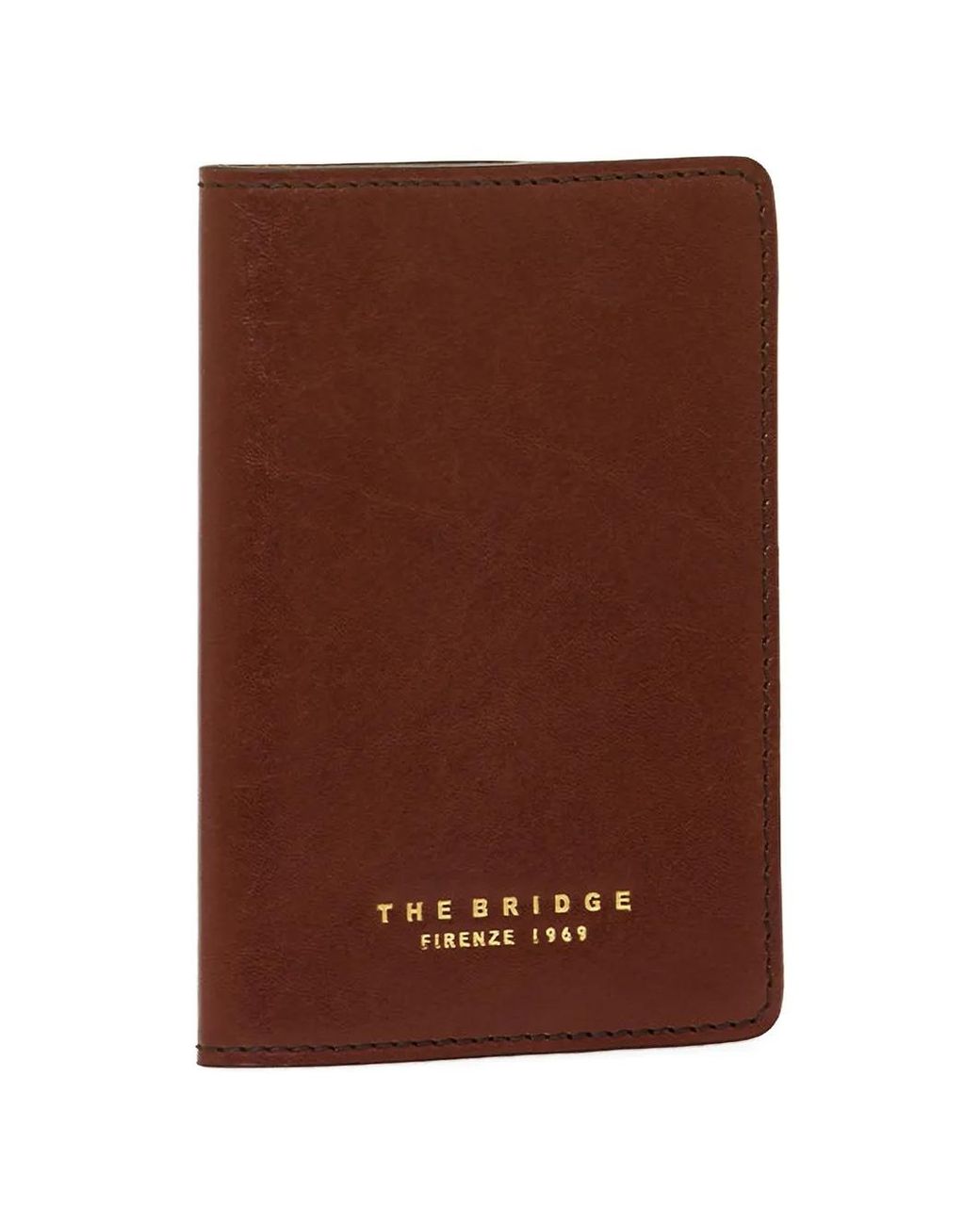 The Bridge Brown Logo-Print Leather Passport Holder