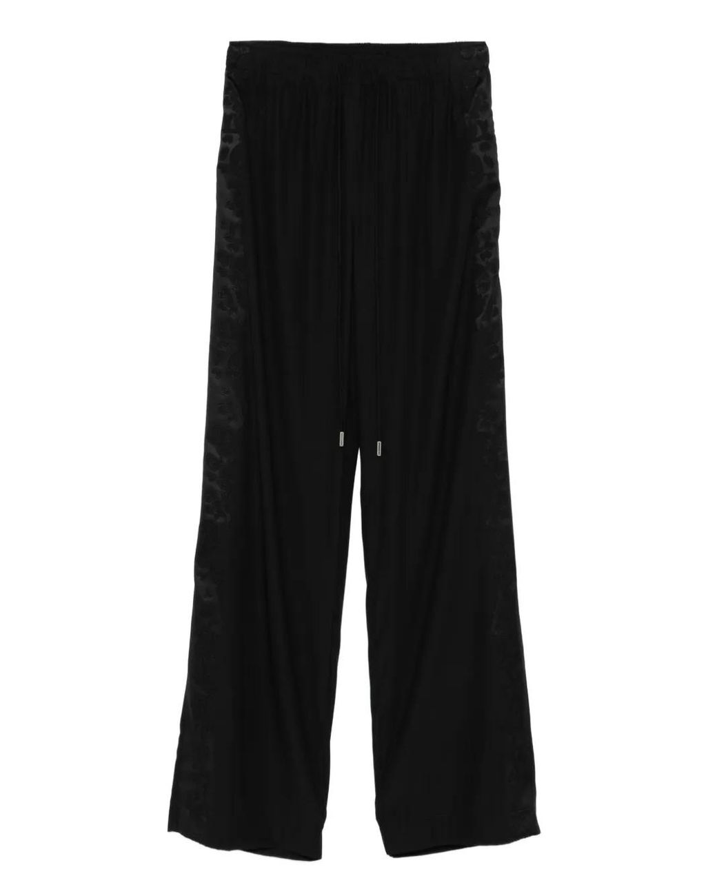 Ermanno Scervino Black Lace-Insert Drawstring Trousers