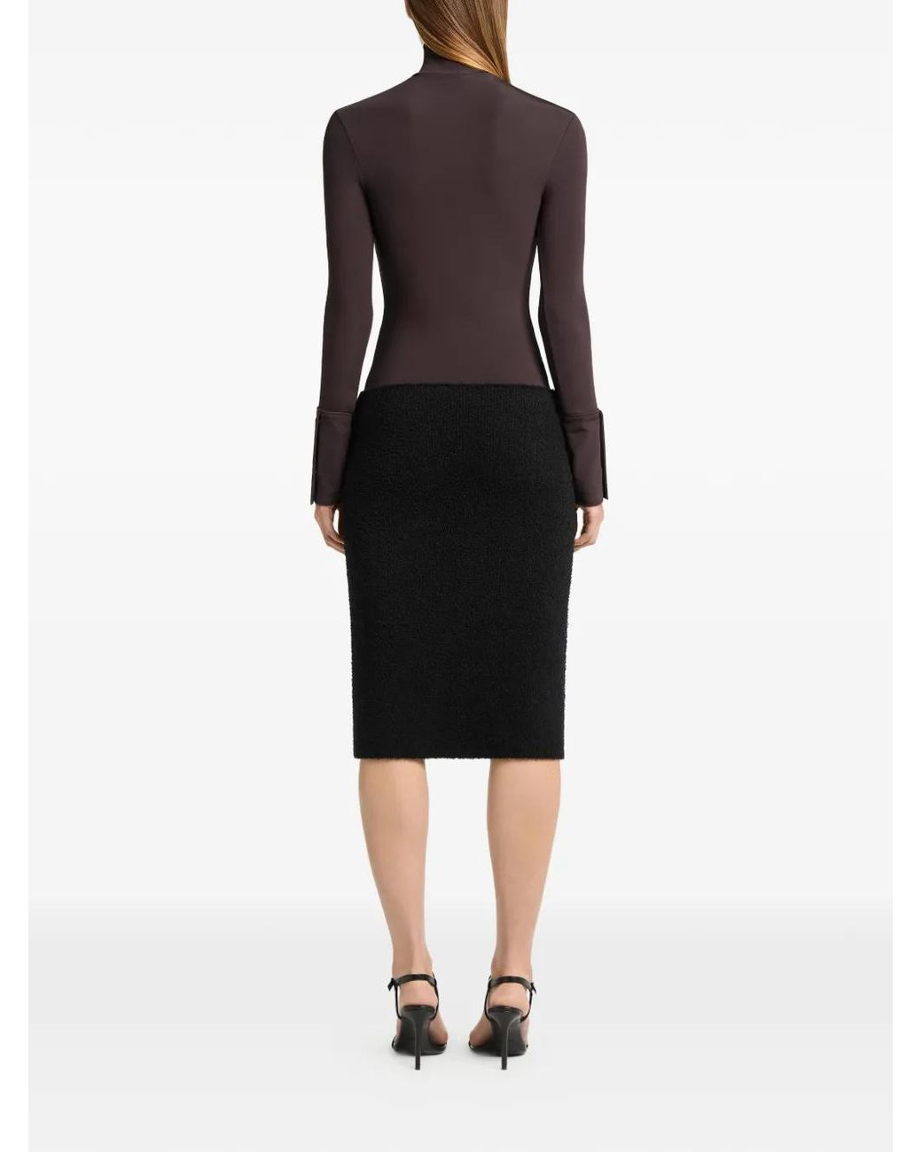 Courreges Bouclette Midi-Rok in het Black