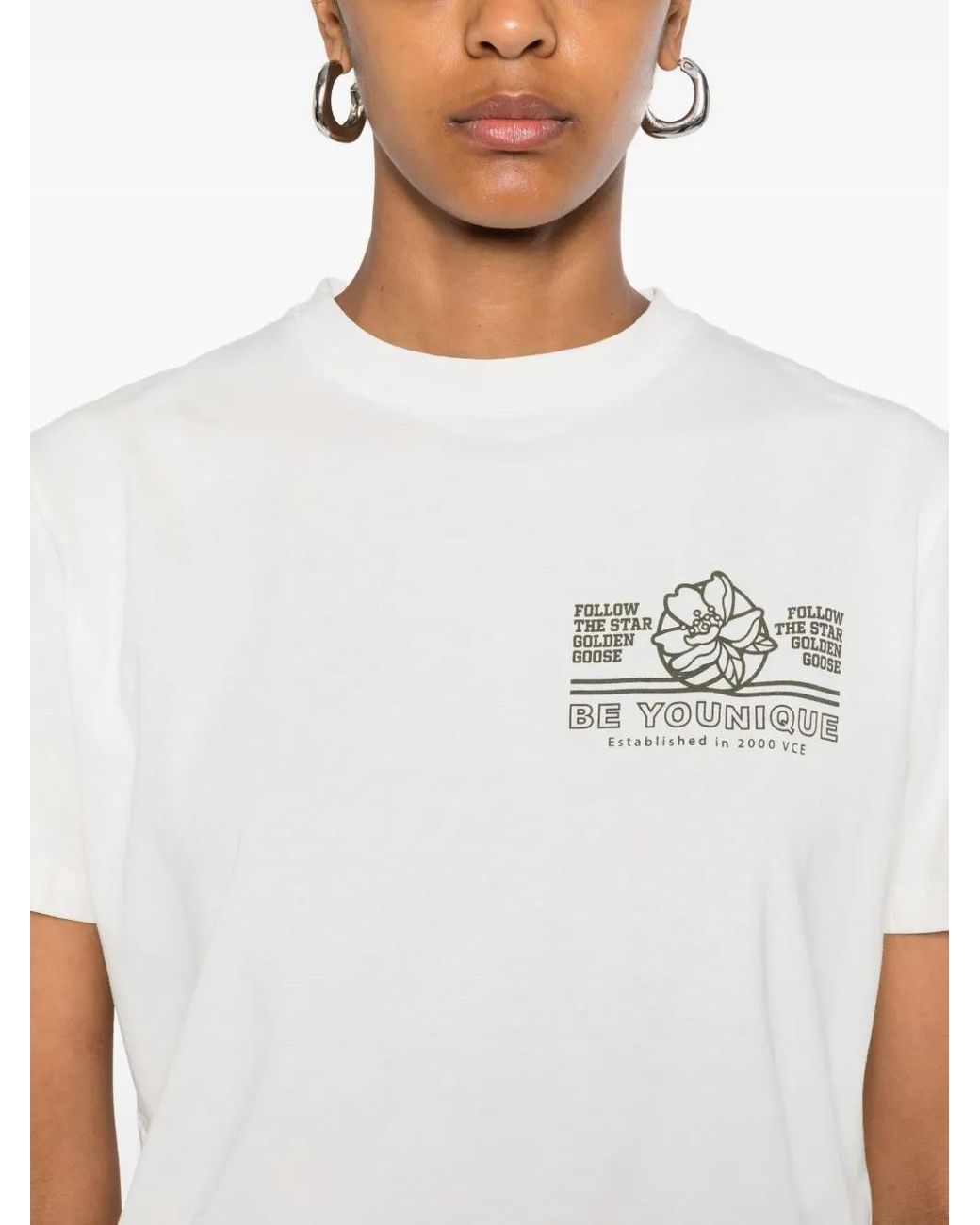Golden Goose Deluxe Brand White Cotton Crew-Neck T-Shirt T-Shirts & Jerseys