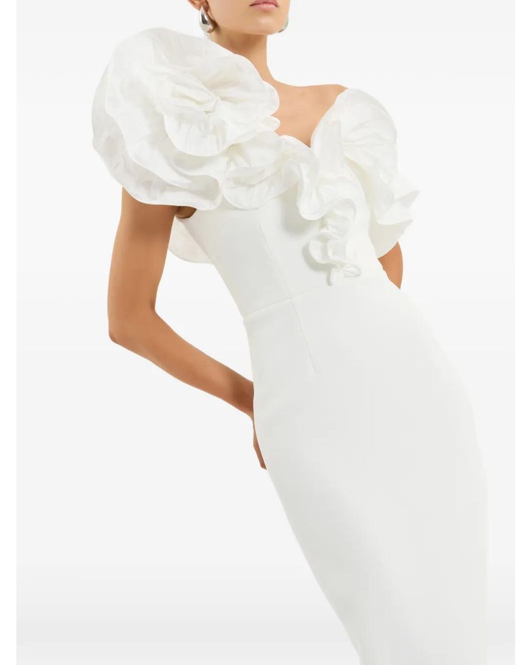 Rebecca Vallance White Ozias Midi Dress