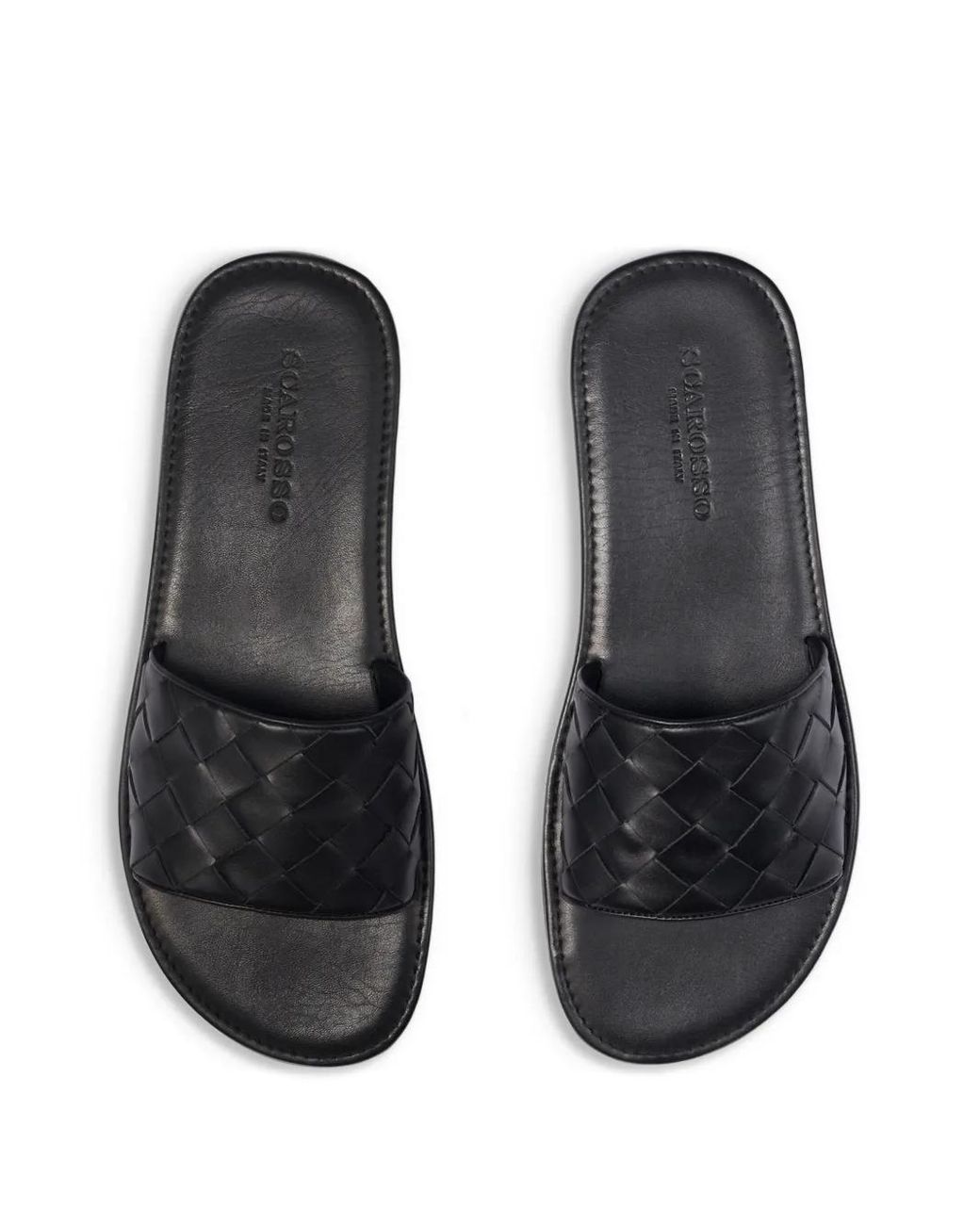 Scarosso Black Ulisses Slides for men