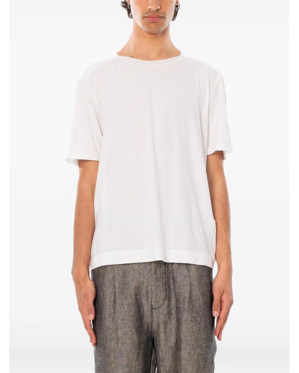 Transit White T-Shirt À Manches Courtes for men