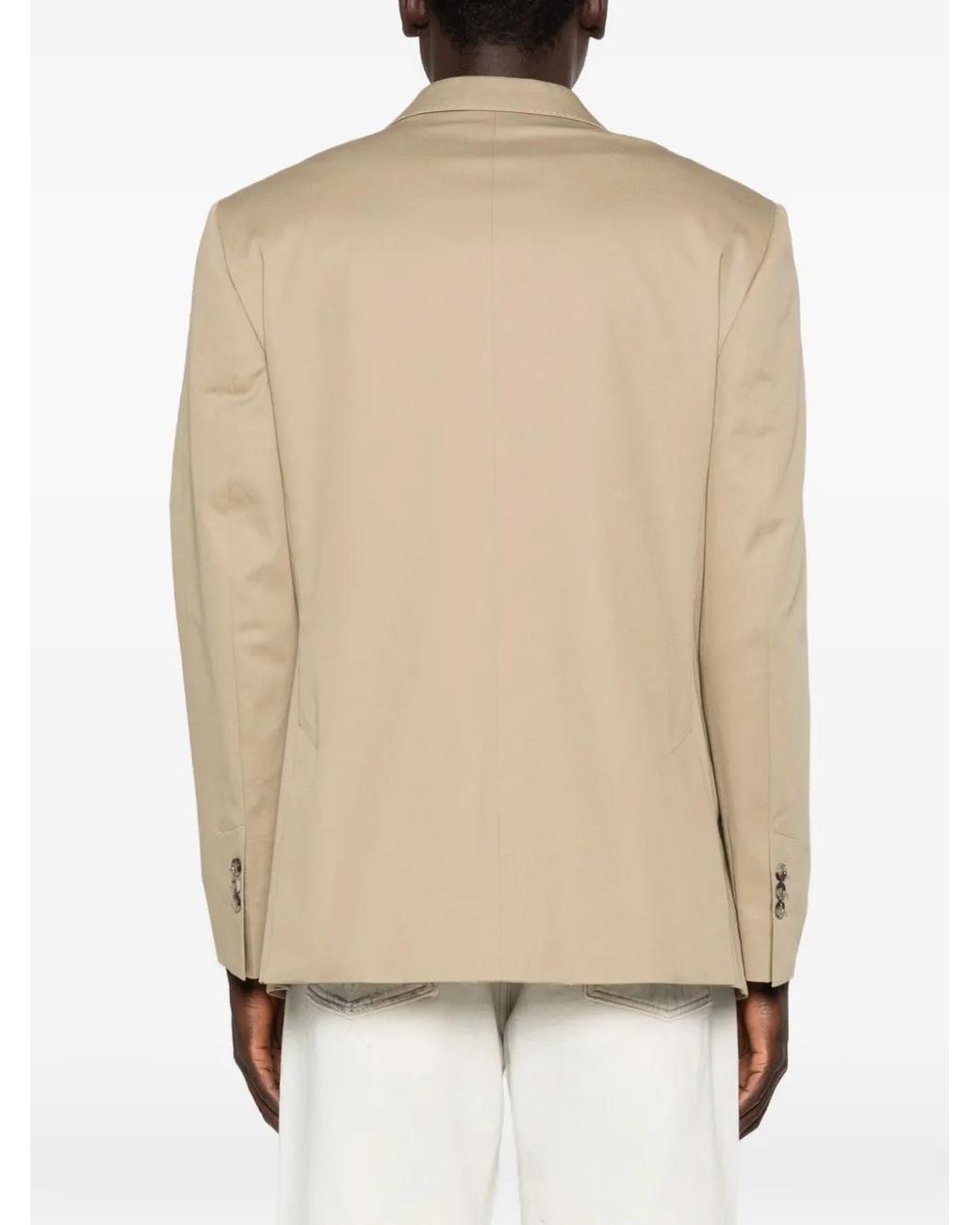 Blazer Con Tasca di AMI in Natural da Uomo