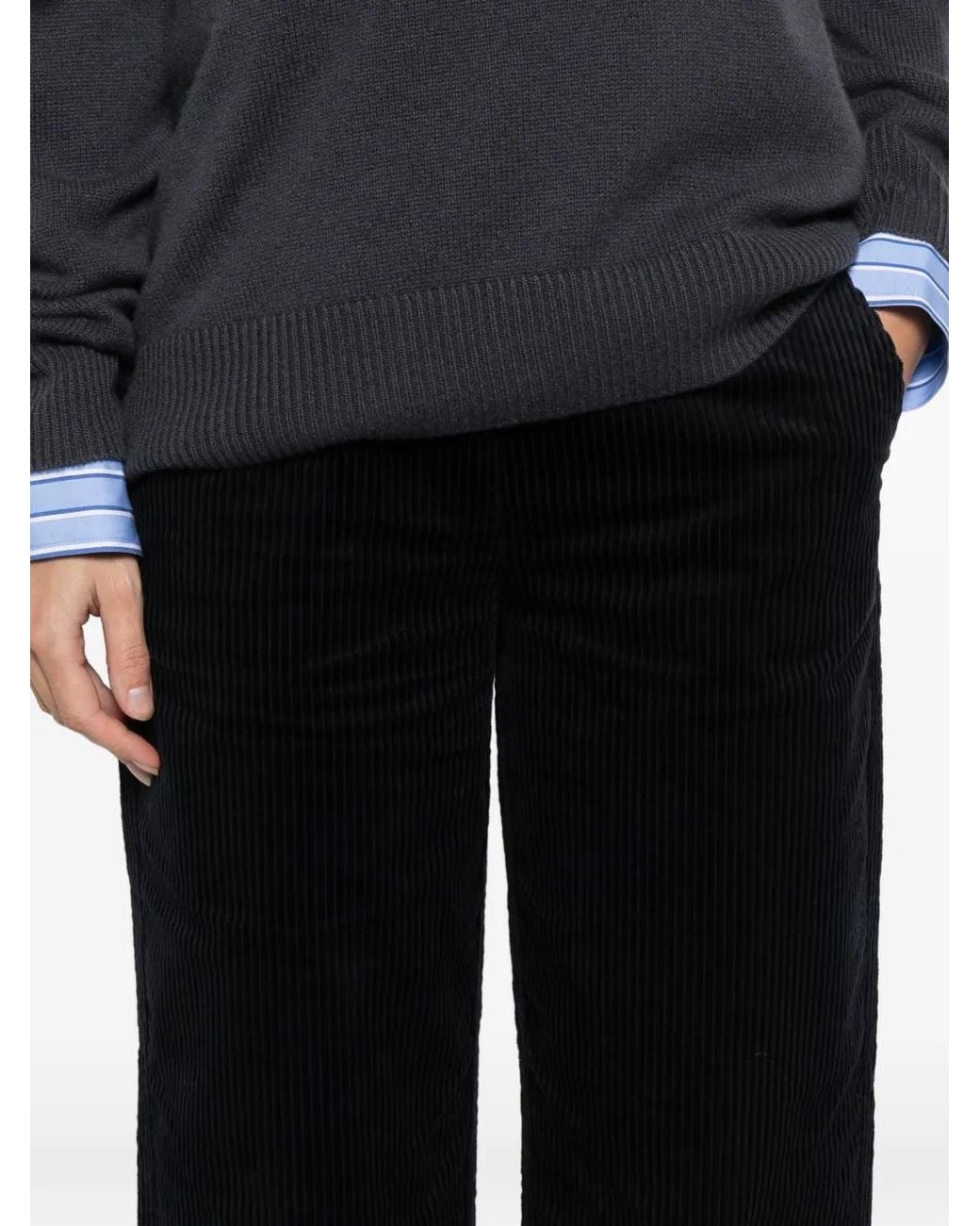 Marc O' Polo Black Corduroy Trousers