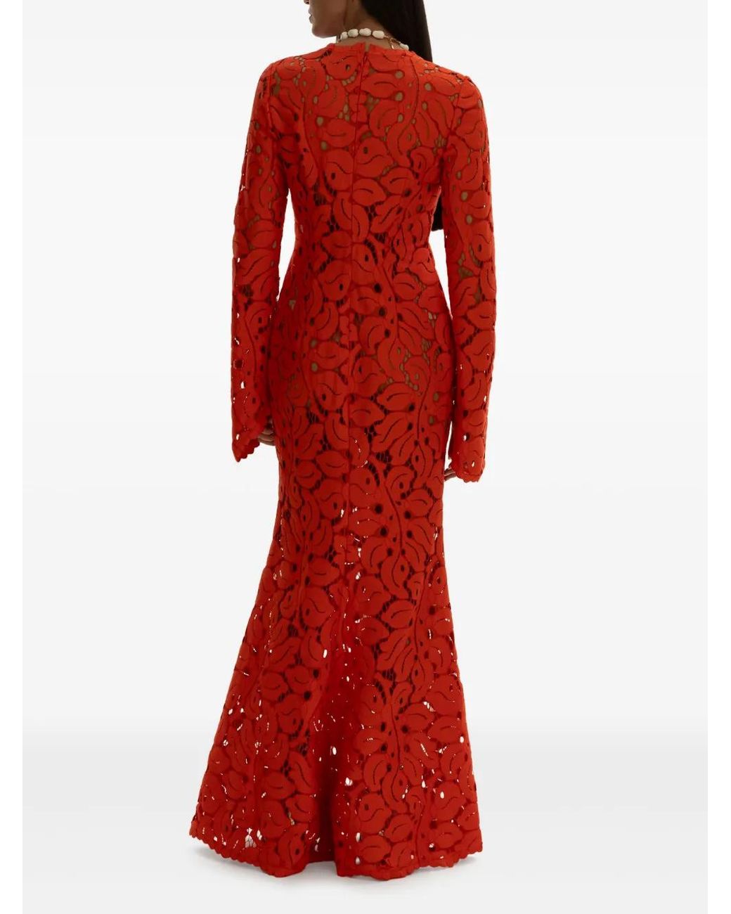 MOOS STUDIO Red Flame Bloom Kleid