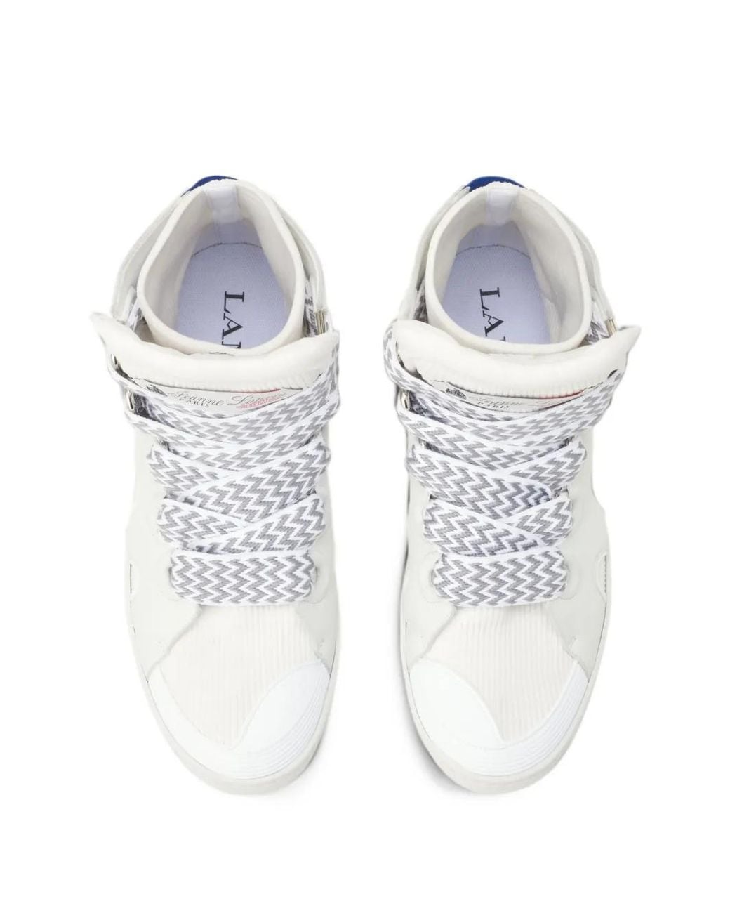 Lanvin White Curb High Top Sneakers