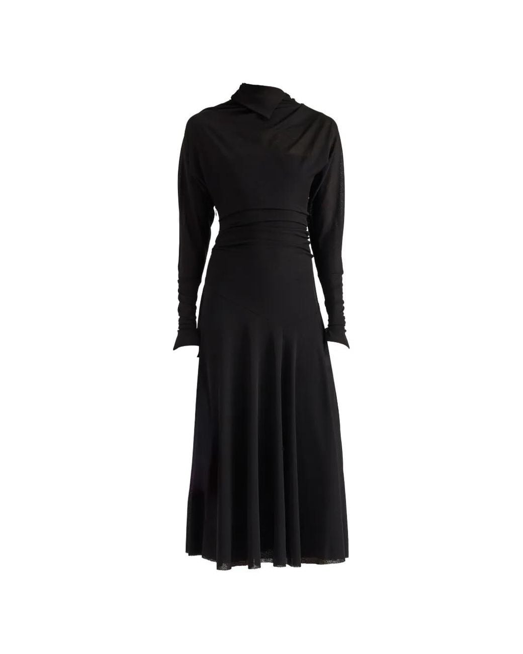 Proenza Schouler Black Golda Midi Dress