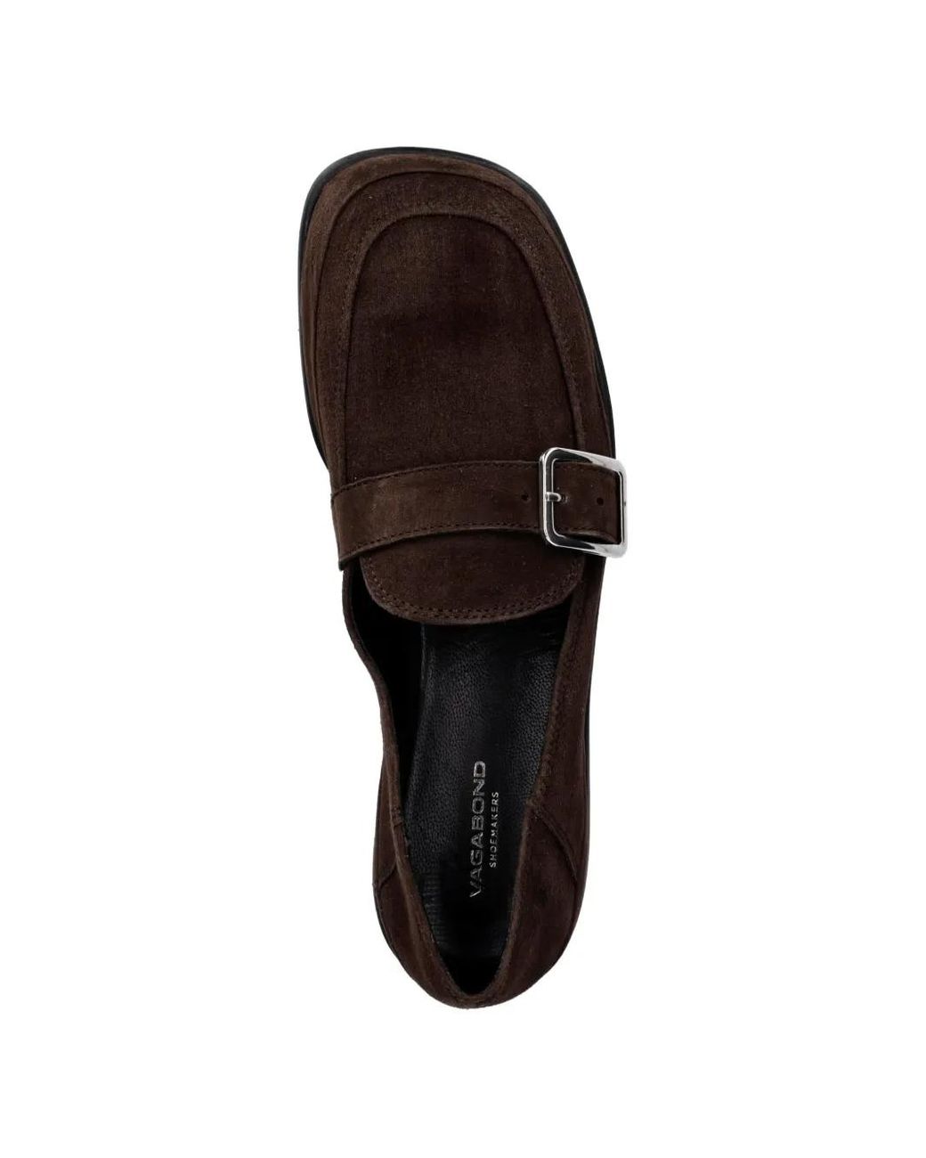 Vagabond White Sammie Buckle-Fastening Suede Loafers