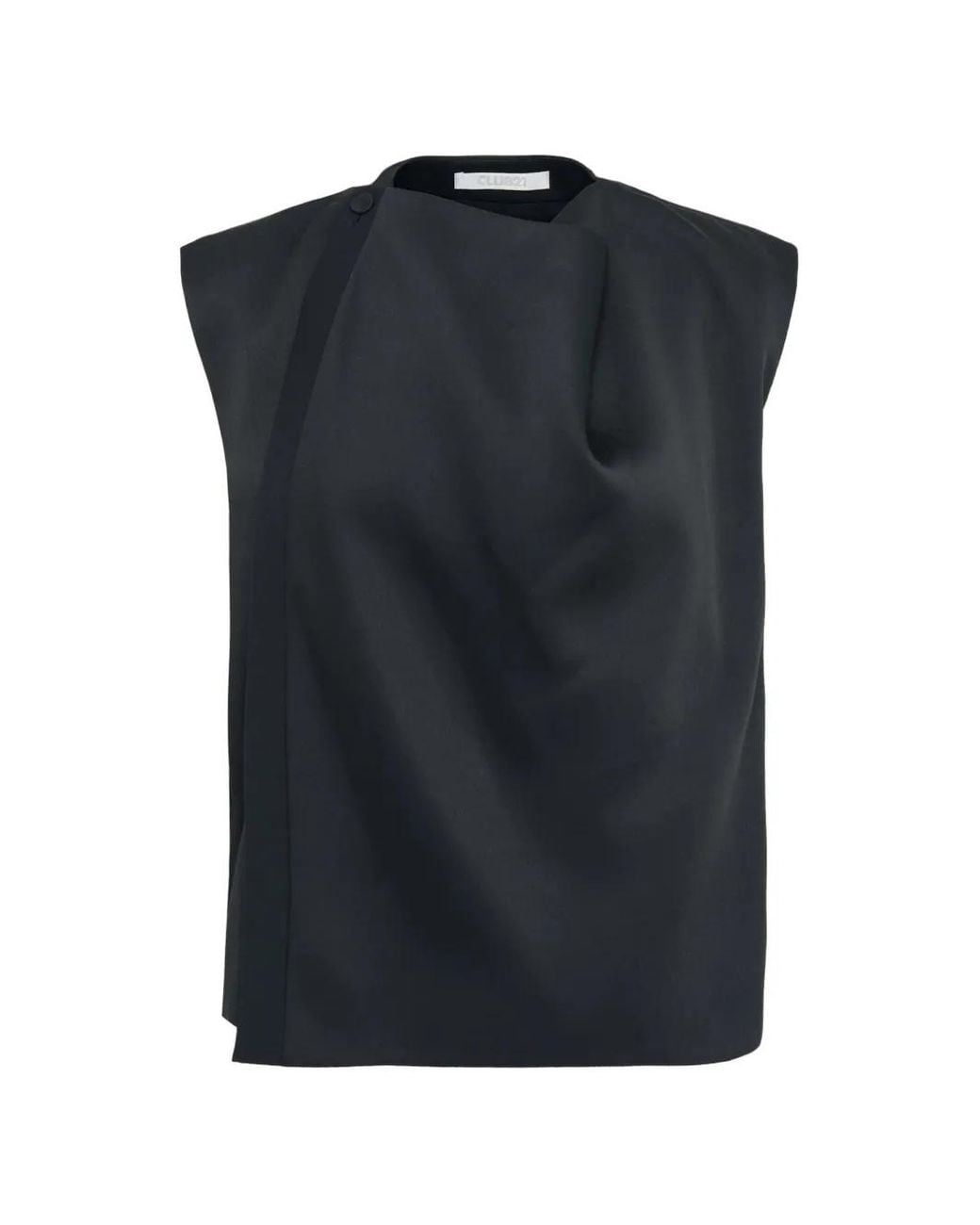 Club21 Blue Noelle Draped Blouse