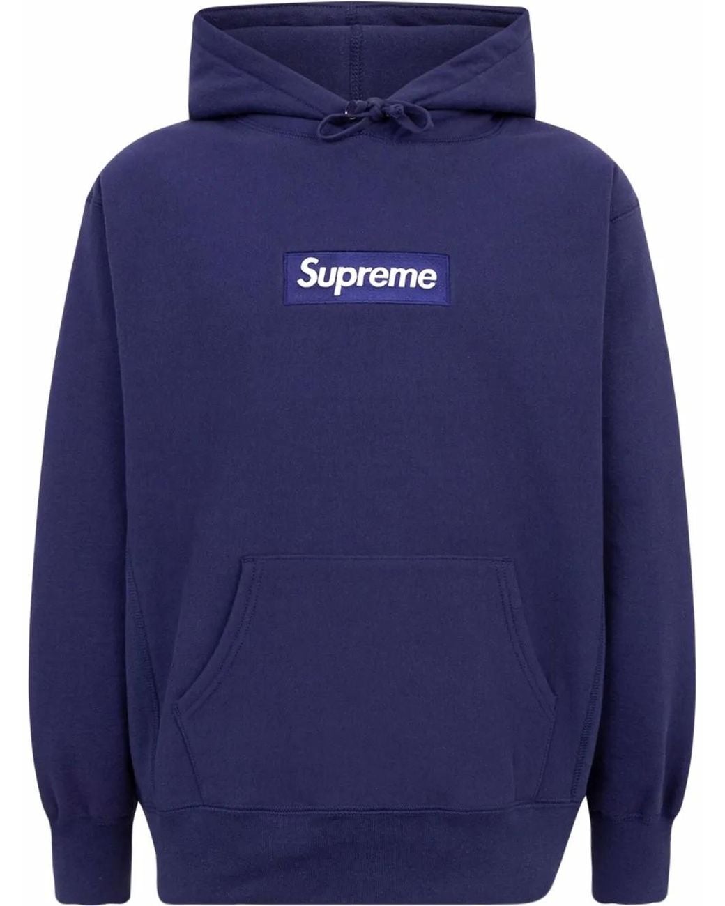 Supreme Blue Box Logo Drawstring Hoodie