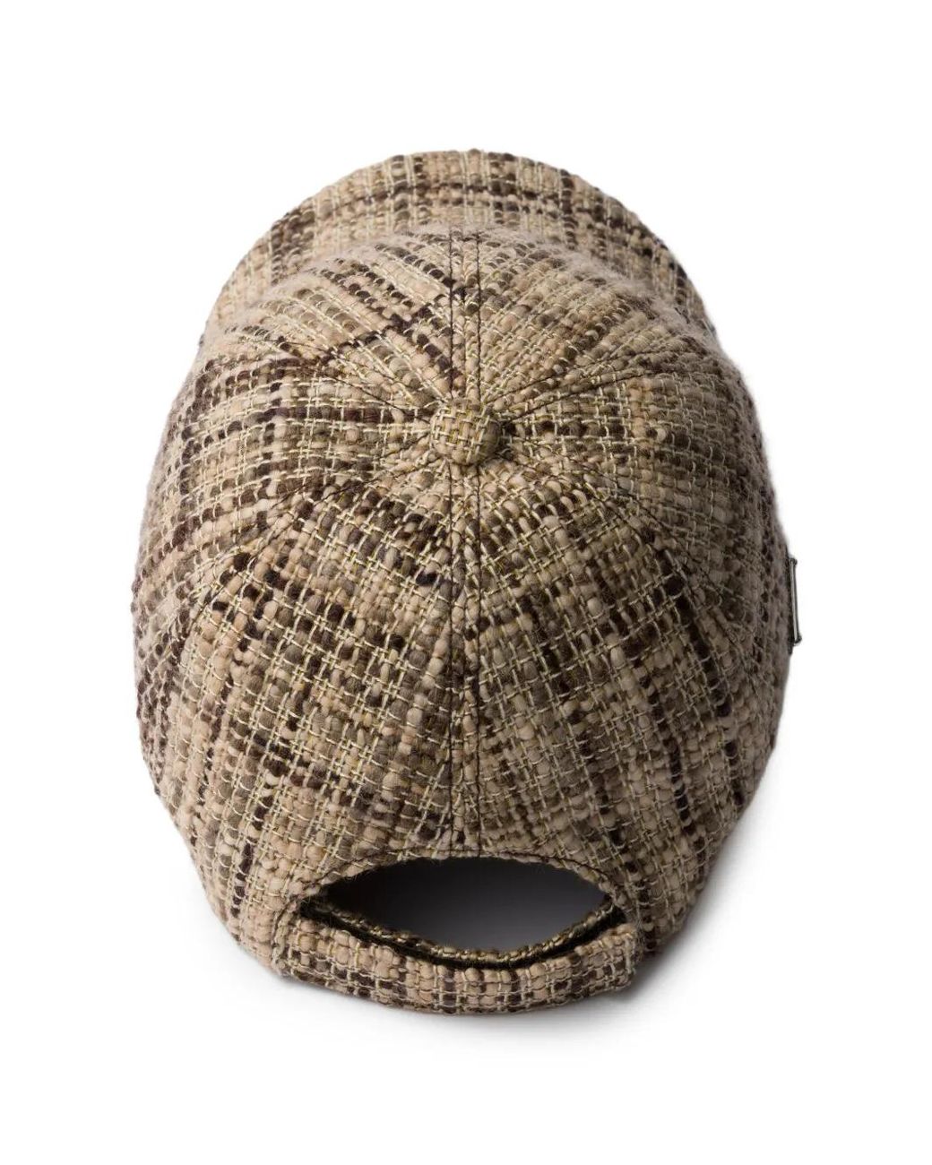 Prada Natural Tweed Baseball Cap