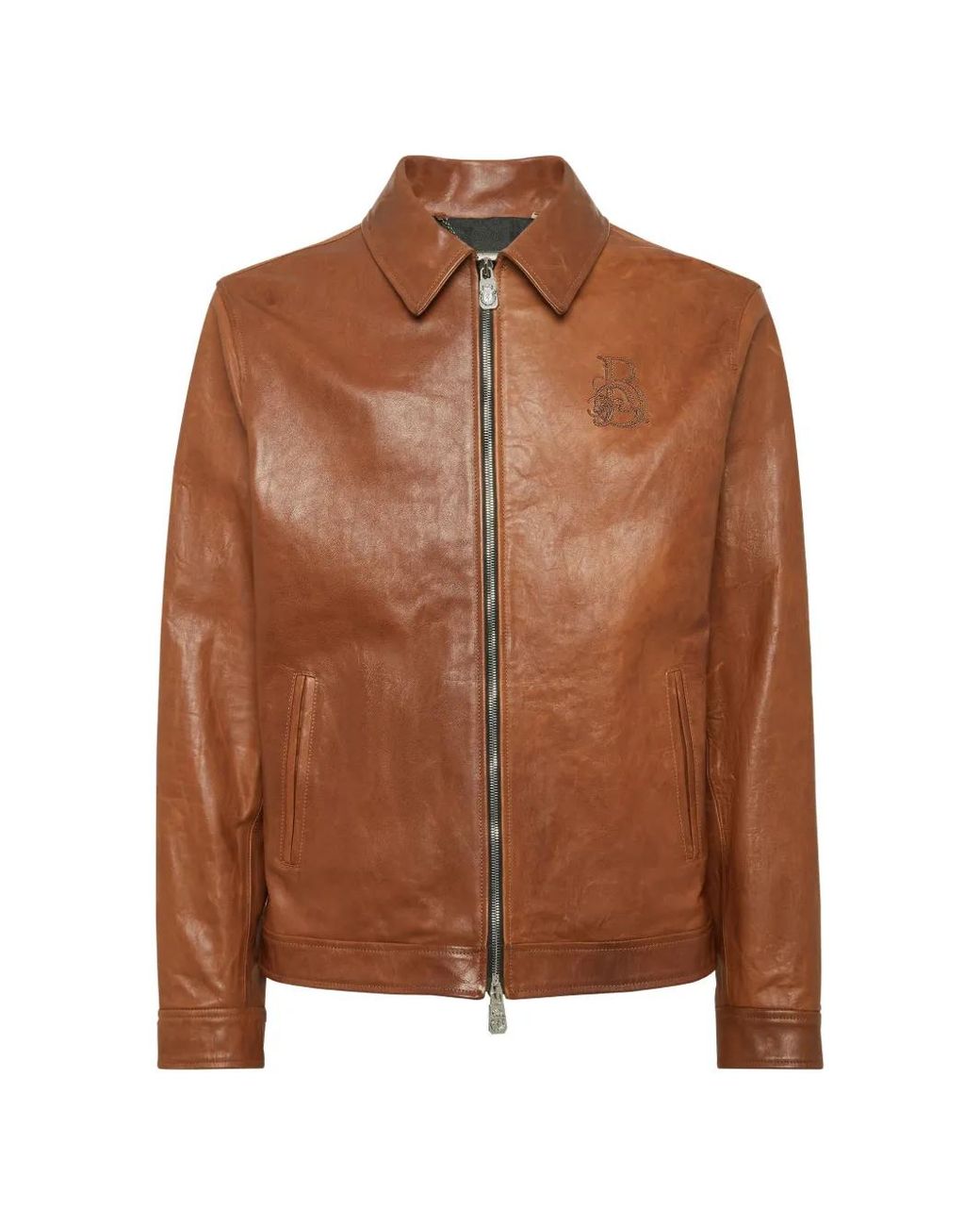 Billionaire Brown Logo-Embroidered Jacket for men