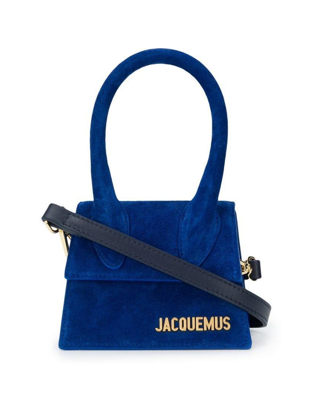 Jacquemus Le Chiquito Handbag In Blue Suede | Lyst Australia