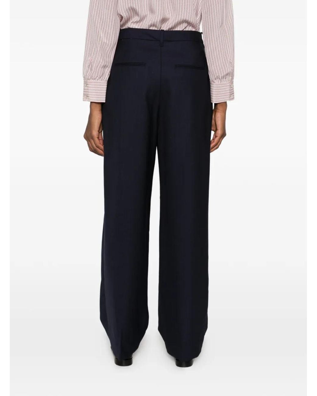 Gant Blue Tailored Wool Trousers