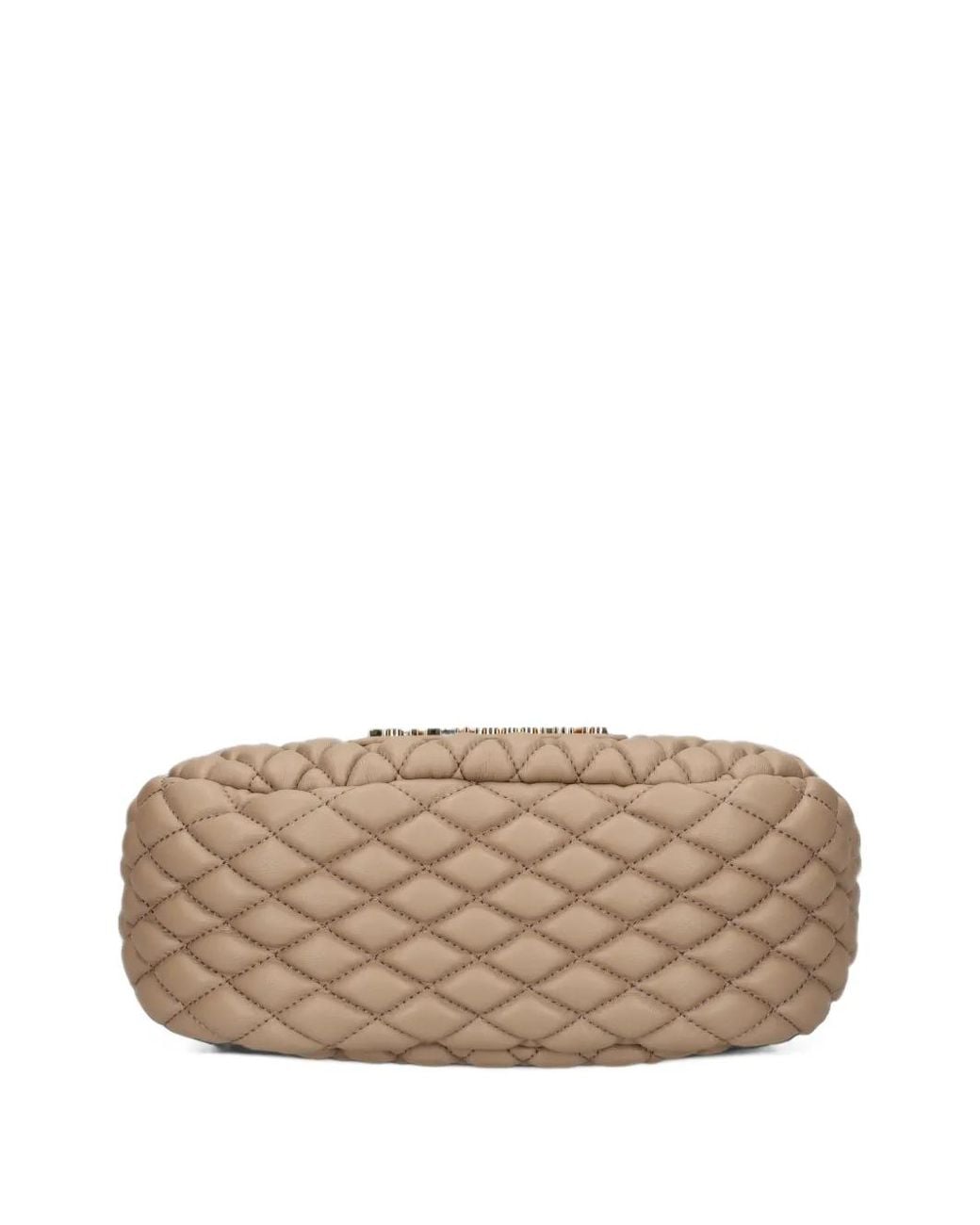 Love Moschino Natural Quilted Chain-Link Shoulder Bag
