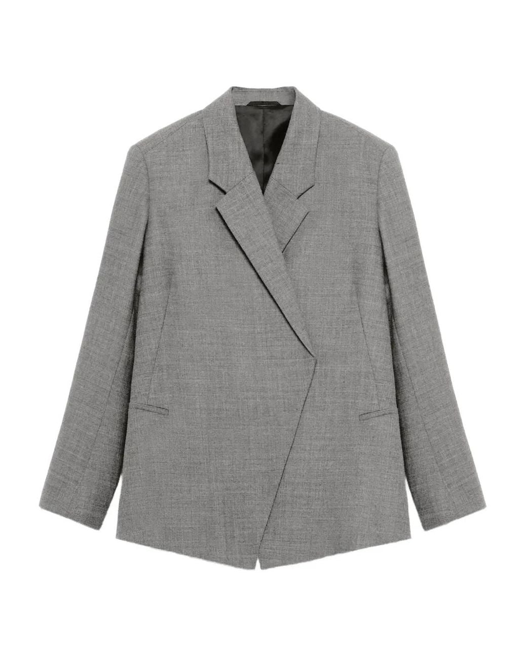 Blazer Con Cierre Asimétrico BITE STUDIOS de color Gray