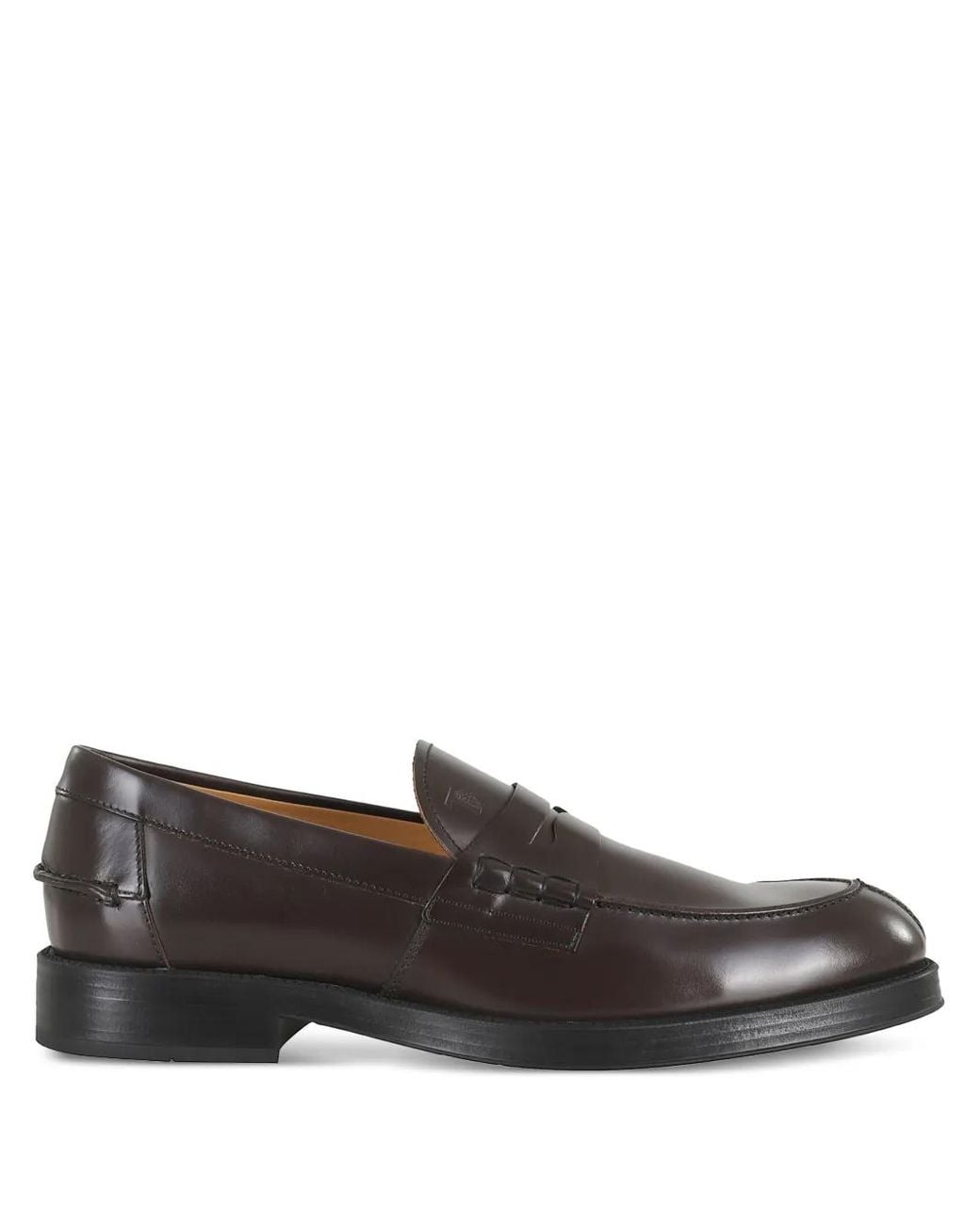 Tod's Gray Penny Leather Loafers for men